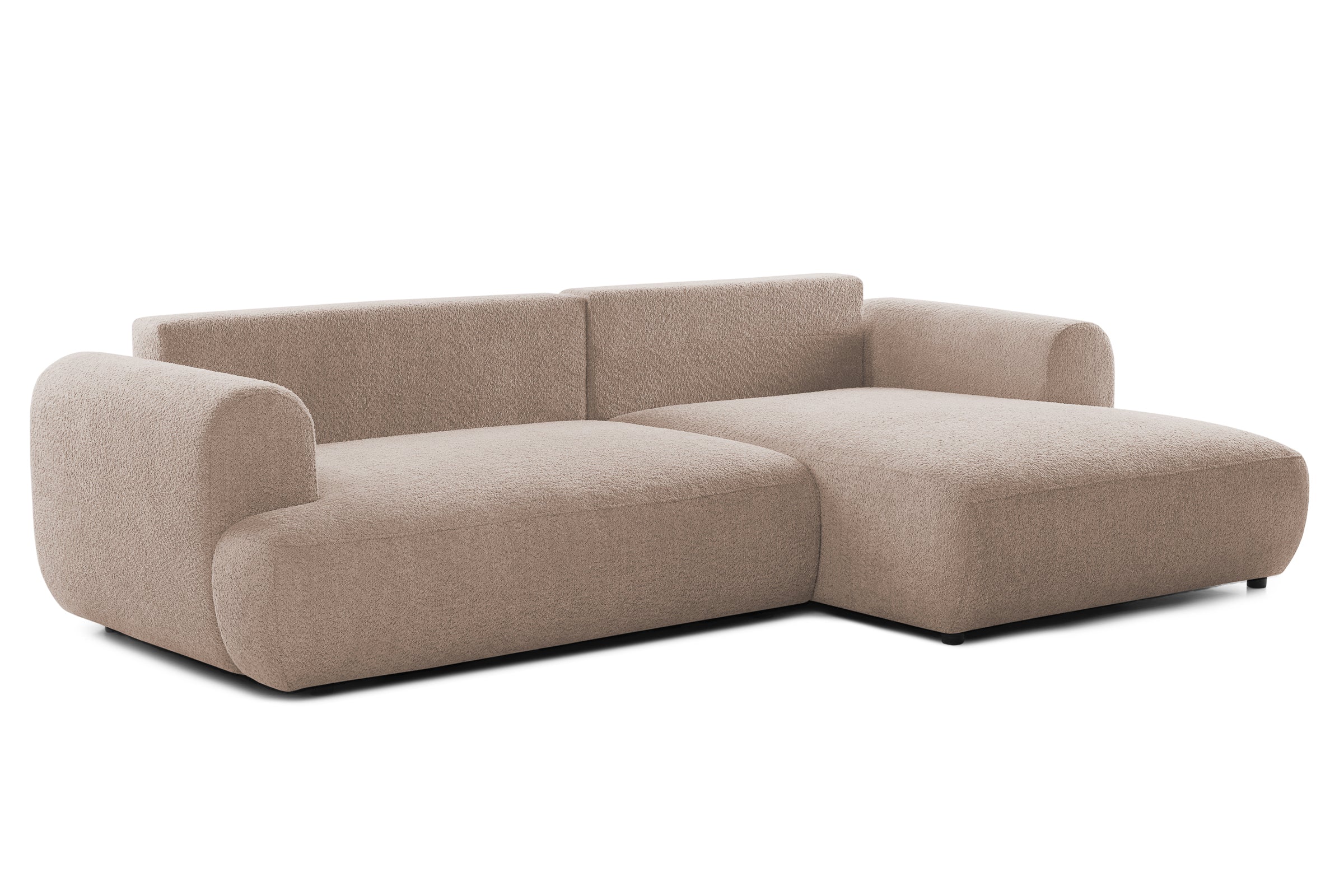 Colțar Extensibil 3 locuri NOA, cu ladă de depozitare, 270x155x80 cm, #color_Crem-Anthology