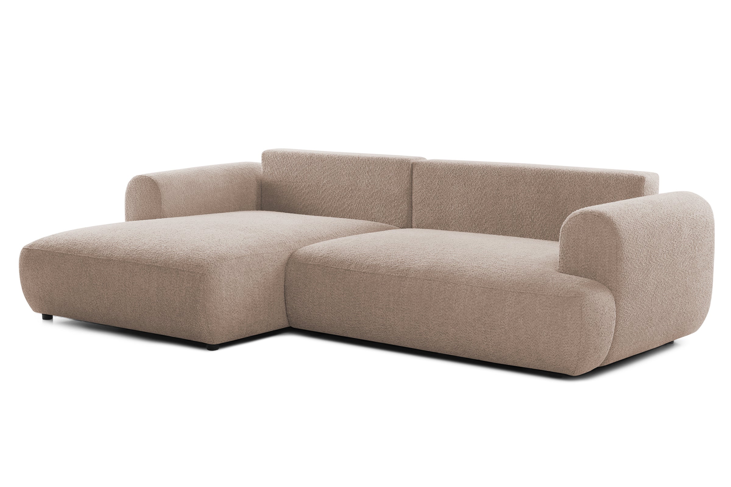 Colțar Extensibil 3 locuri NOA, cu ladă de depozitare, 270x155x80 cm, #color_Crem-Anthology