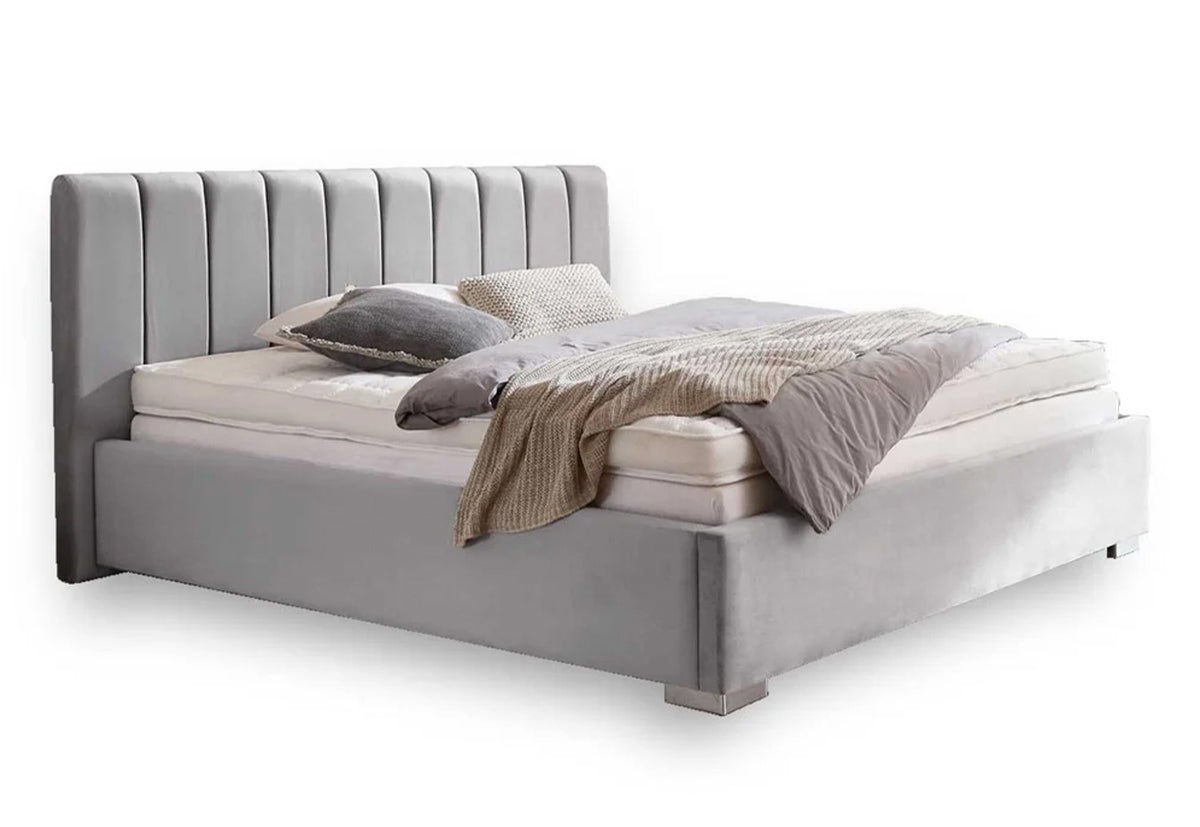 Pat Tapițat Santiago, cu somieră rabatabilă și ladă de depozitare