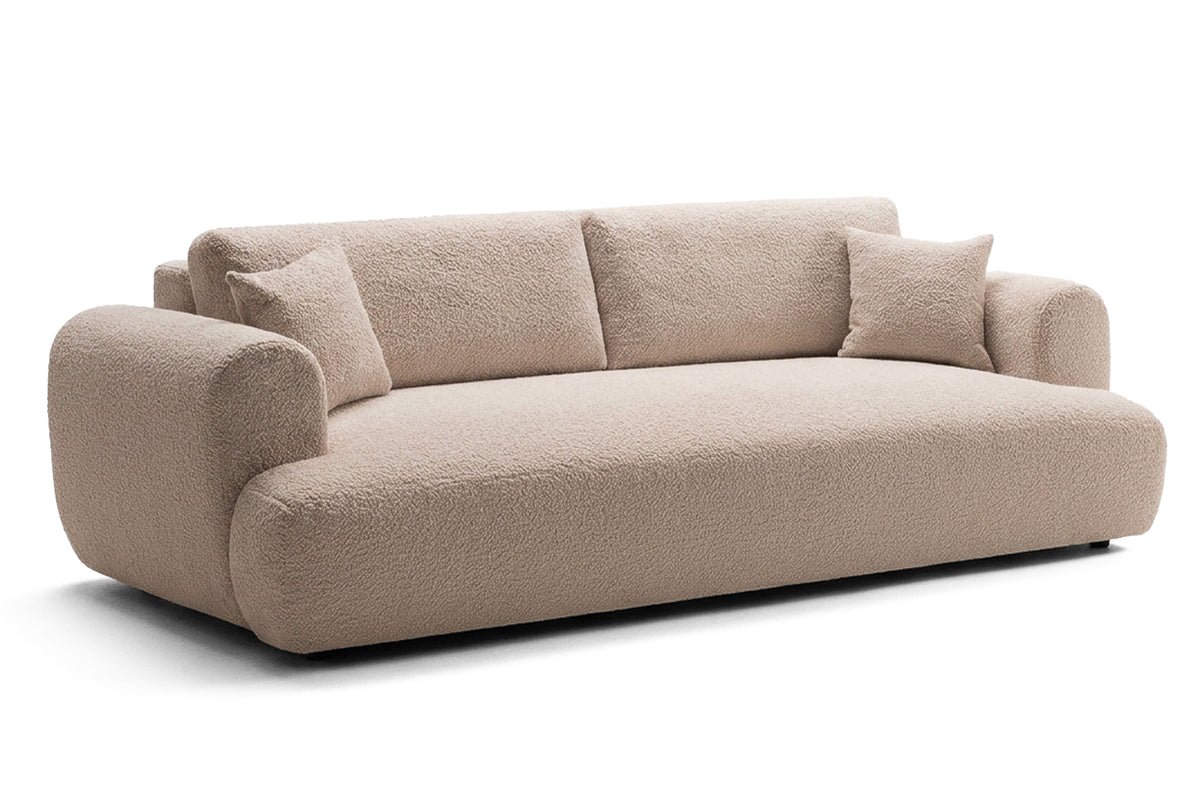 Canapea Extensibilă 3 locuri NOA, cu ladă depozitare, 244x108x80 cm, #color_Crem-Anthology