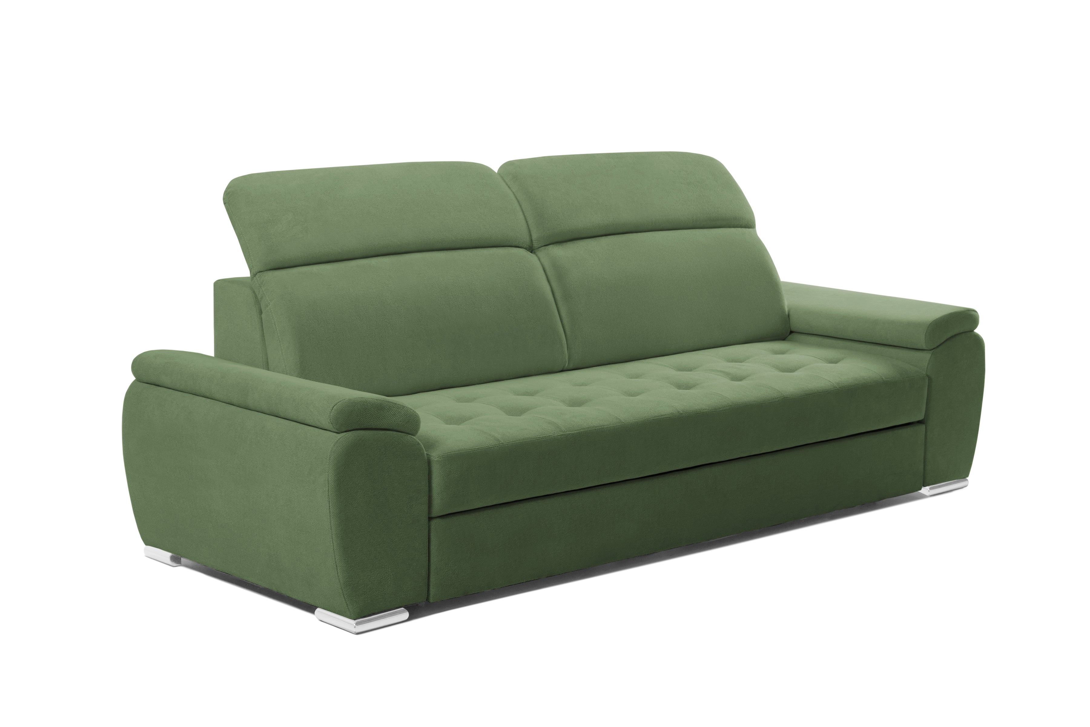 Canapea Extensibila 3 locuri TRENDY, cu tetiere, 245x105x80 cm,  Prestigehome.ro - Canapea 3 Locuri - Prestige - #color_Verde-Memphis