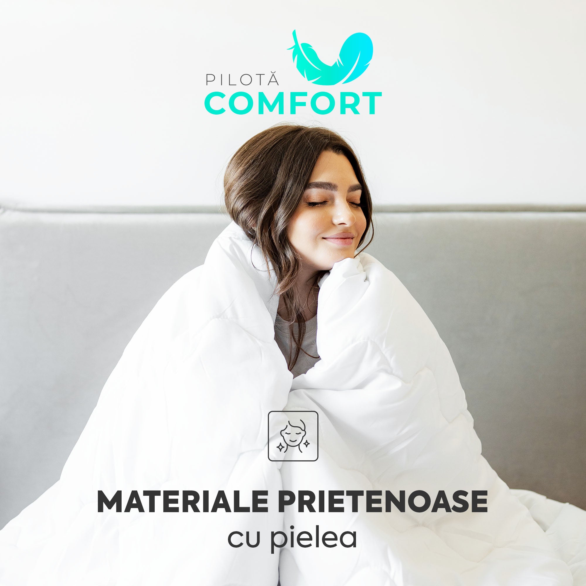Pilotă Comfort cu microfibră, husă microfibră, 140x200 cm