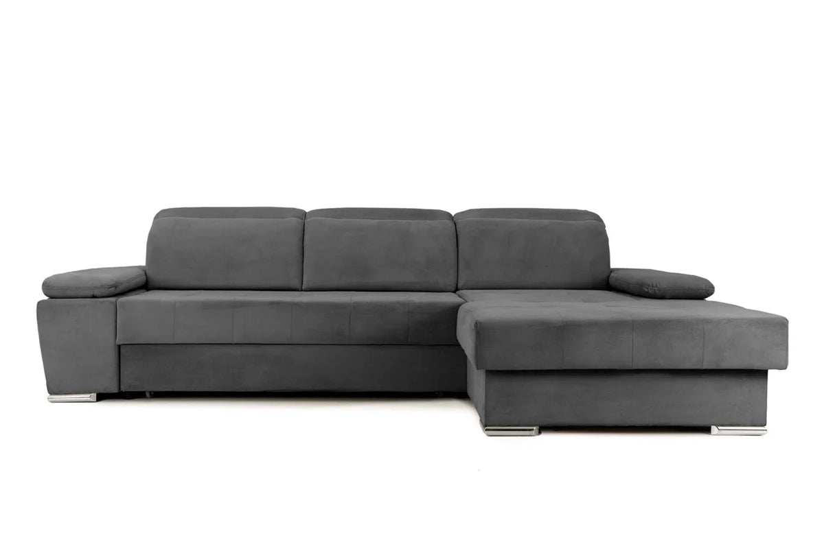 Colțar Extensibil TRENDY cu ladă de depozitare cu tetiere reglabile variante stânga/dreapta 295x170x105 cm - Outlet