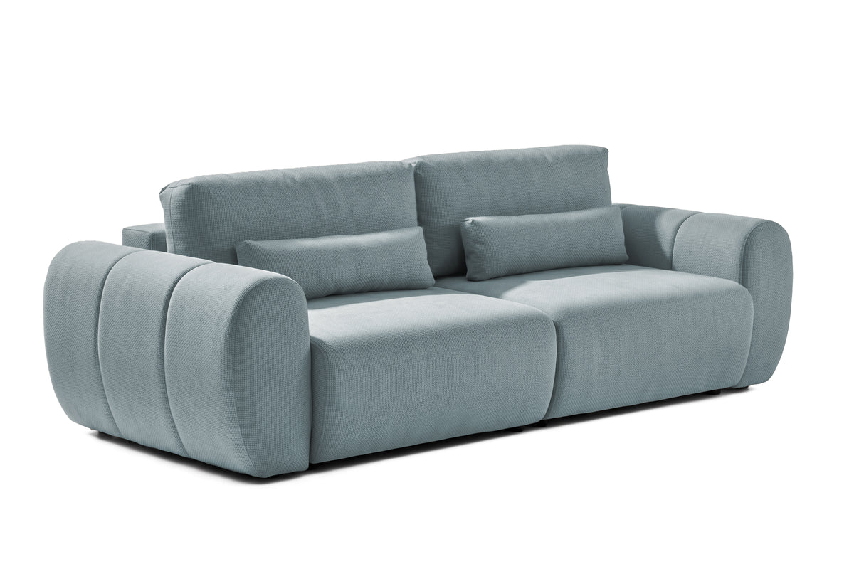 Canapea Extensibilă 3 locuri VERSA, cu 2 lăzi depozitare, 260x110x85 cm, #color_Albastru-Loft