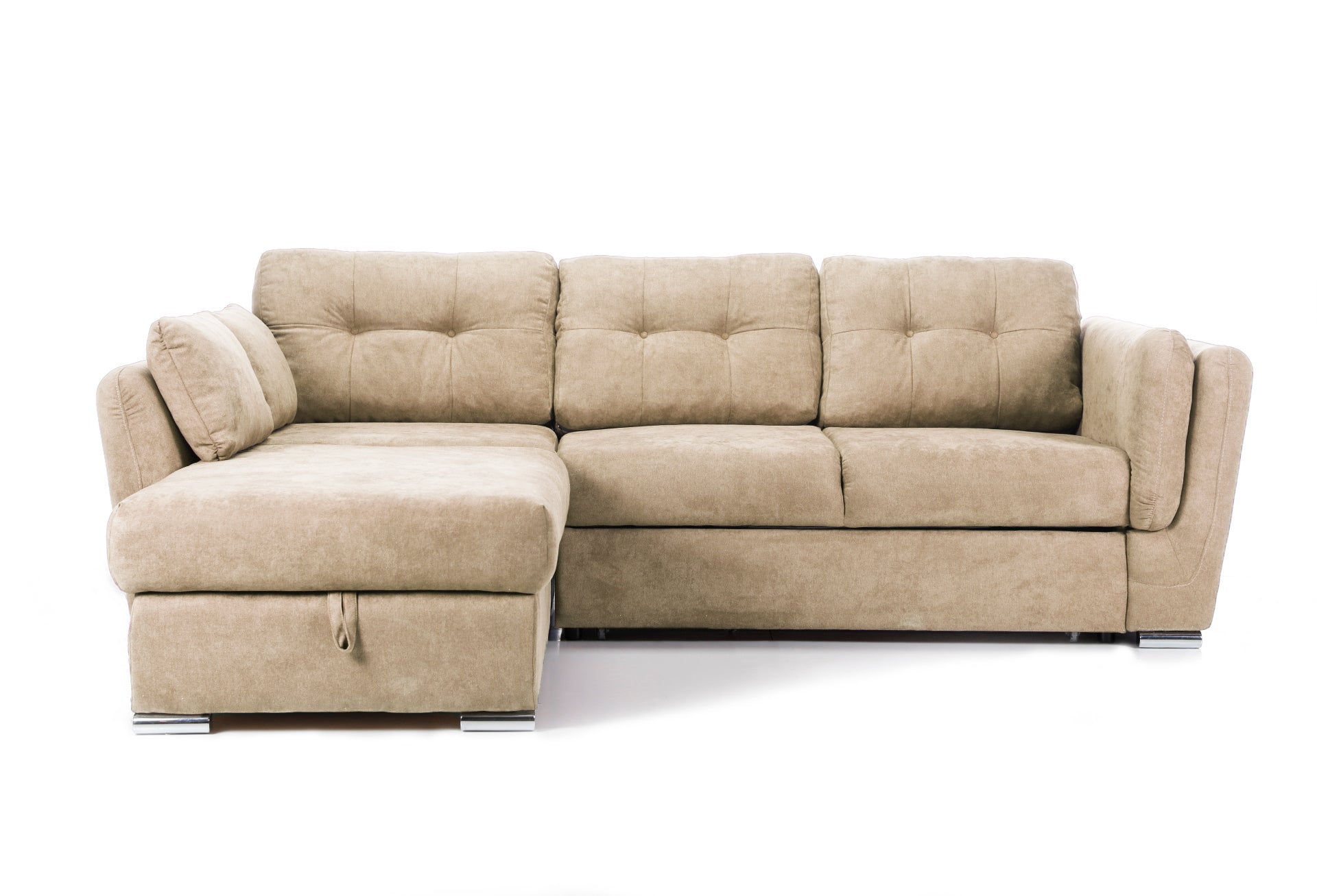 Colțar Extensibil JAZZ, cu ladă depozitare,  245 x 205 x 90 cm, #color_Bej-enjoy
