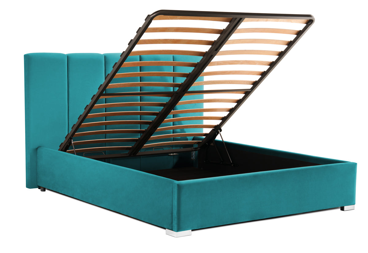 Pat Tapitat Luna, cu Lada Rabatabil, Prestigehome.ro, Prestige, #color_swing-turcoaz