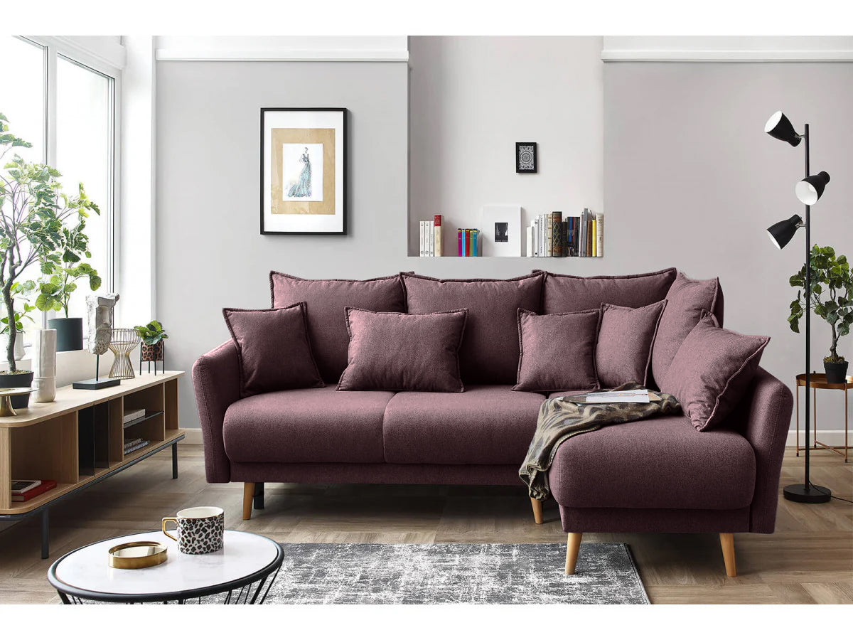 Colțar Extensibil JULIET, cu ladă de depozitare, variante stânga/dreapta, 240x166x95 cm - Prestigehome.ro - Canapea - Prestige #color_Violet-Loft