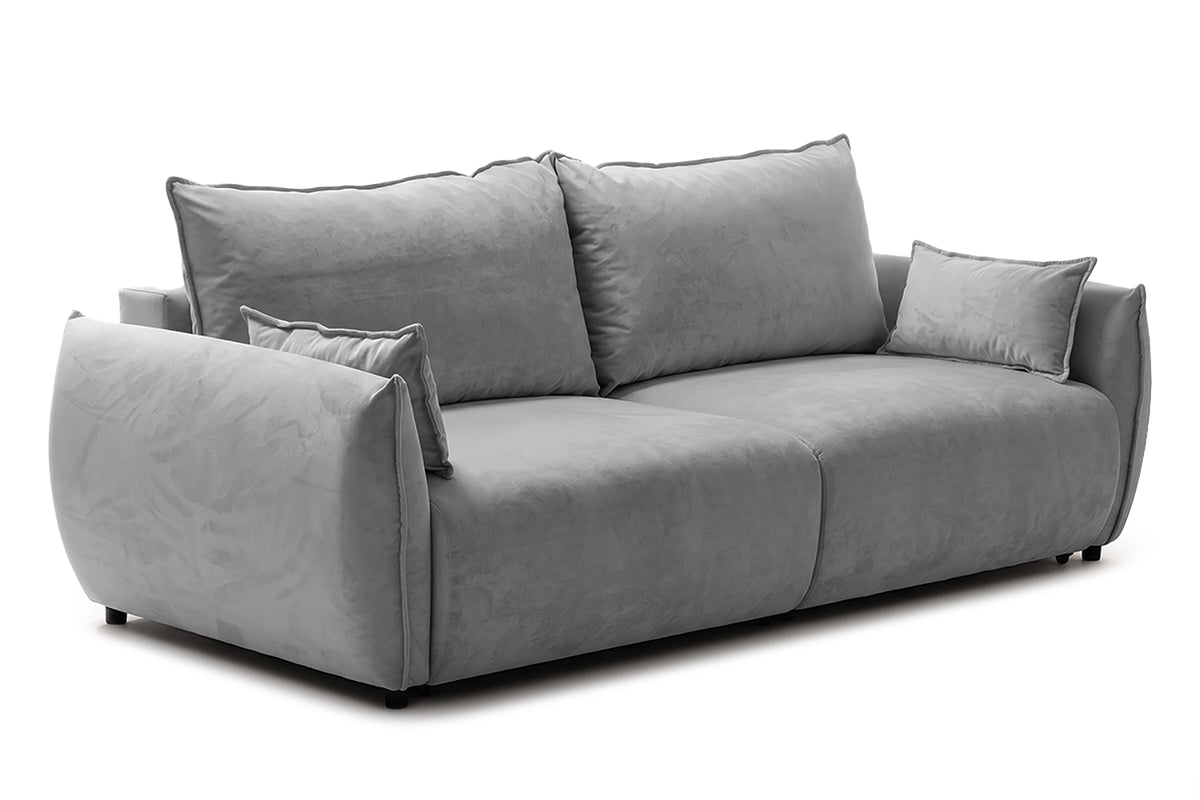 Canapea Extensibilă 3 locuri OSAKA, cu ladă depozitare, 238x110x90 cm #color_Gri-Deschis-Havana