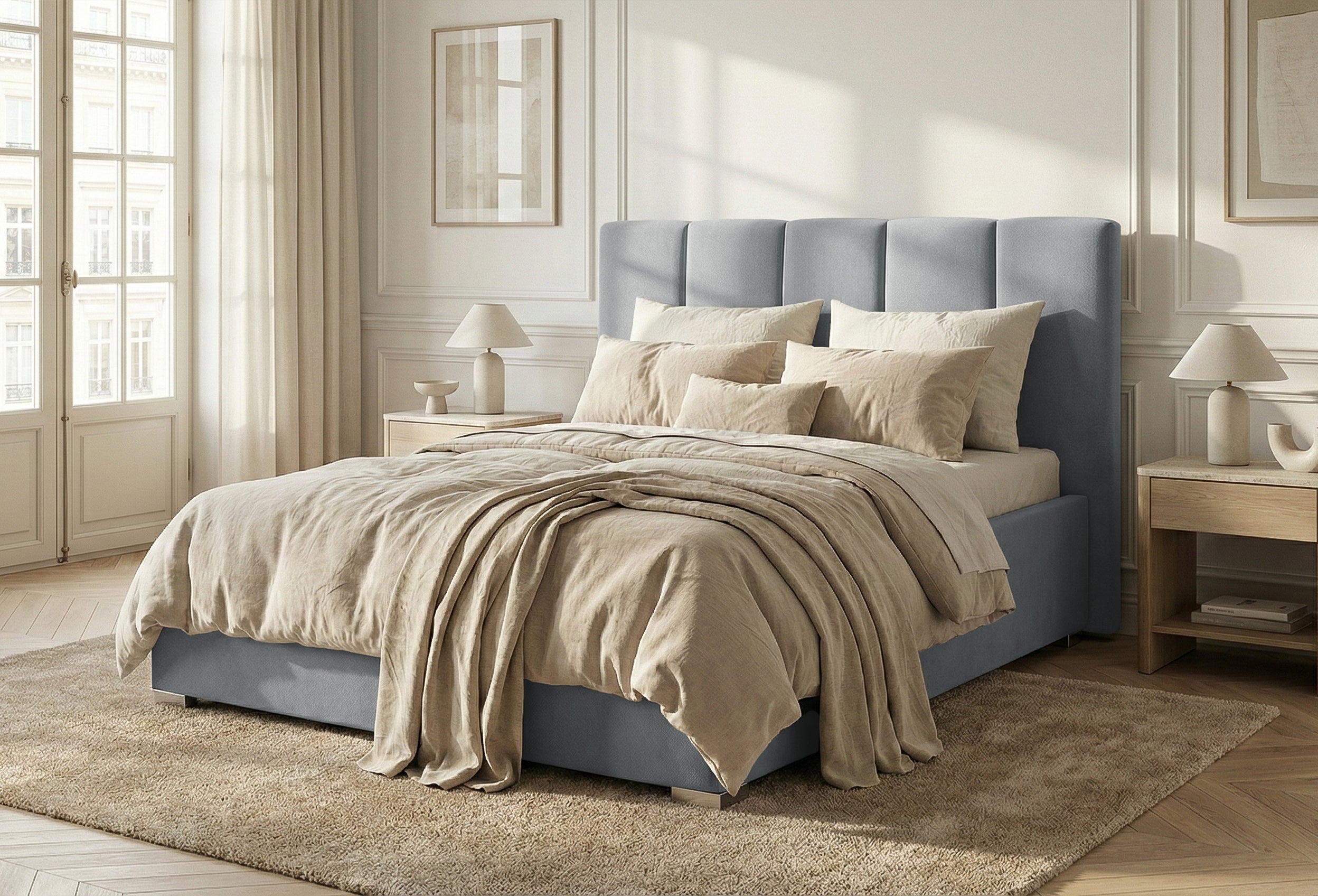 Pat Tapitat Luna, cu Lada Rabatabil, Prestigehome.ro, Prestige, #color_swing-gri