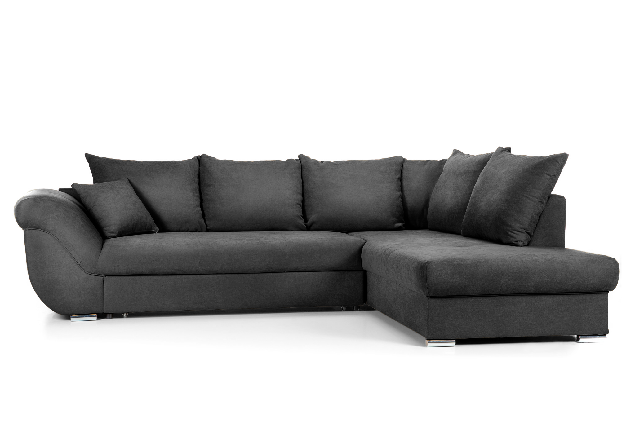Colțar Extensibil SANTOS, variante stânga/dreapta, 295x215x80 cm, Prestigehome.ro, #color_gri-inchis-enjoy