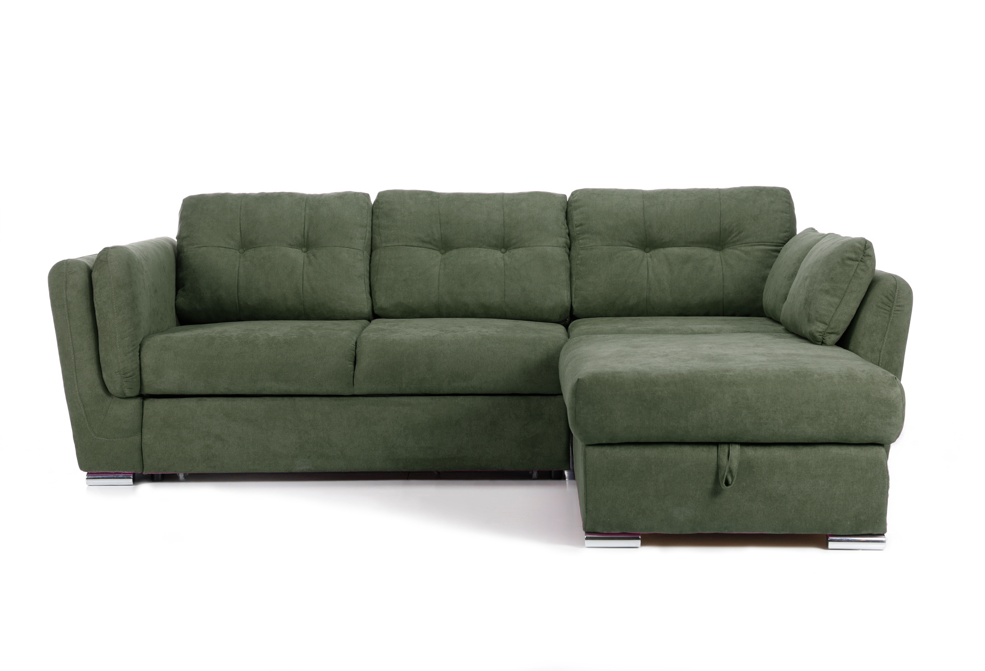 Colțar Extensibil JAZZ, cu ladă depozitare,  245 x 205 x 90 cm, #color_Verde-enjoy