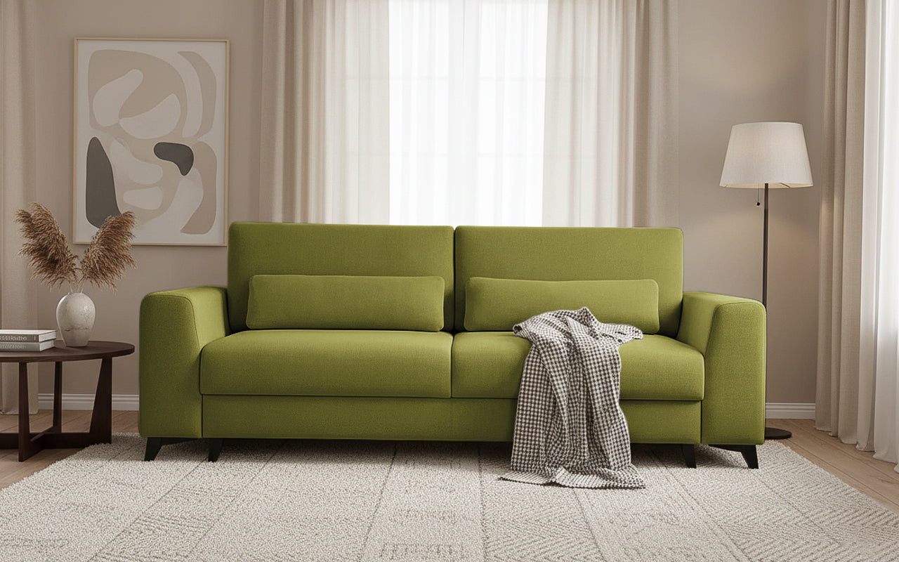 Canapea Extensibilă 3 locuri TIVOLI, 240x105x95 cm, #color_Verde-Olive-Mystery