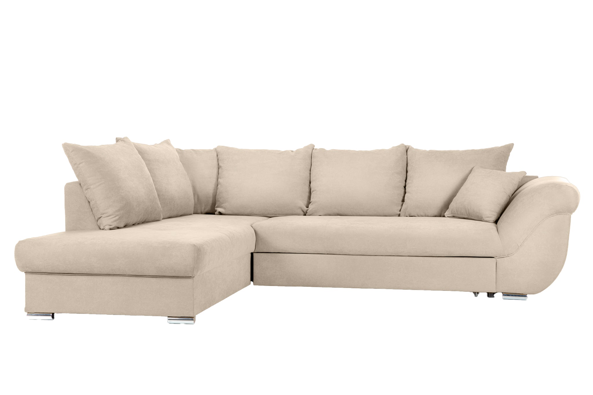 Colțar Extensibil SANTOS, variante stânga/dreapta, 295x215x80 cm, Prestigehome.ro, #color_Bej-enjoy