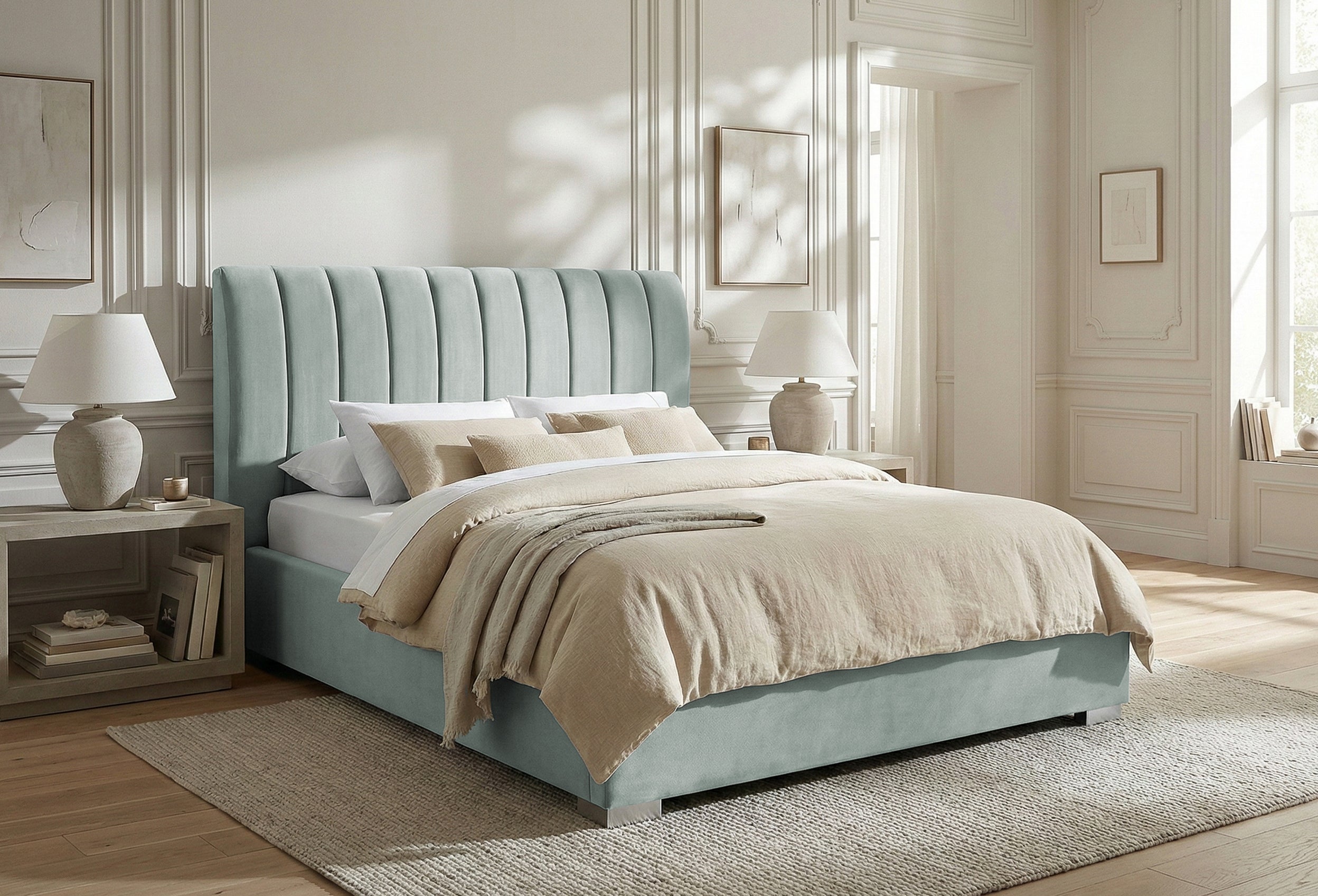 Pat Tapitat Santiago, cu Lada Rabatabil, Verde-Smarald, Prestigehome.ro, Prestige, #Color_swing-menta