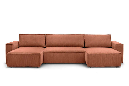 Colțar in formă de U Extensibil CLOUD, cu ladă de depozitare, 384x148x88cm - Prestigehome.ro - Coltar - Prestige - #color_Maro-Zoom