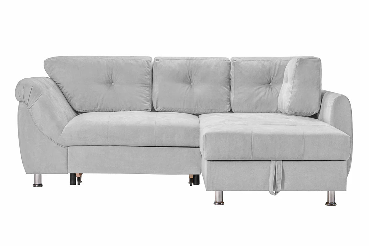 Coltar Extensibil MERLIN, cu lada depozitare, 230 x 190 x 93 cm, Prestigehome, #color_Gri-Deschis-Enjoy