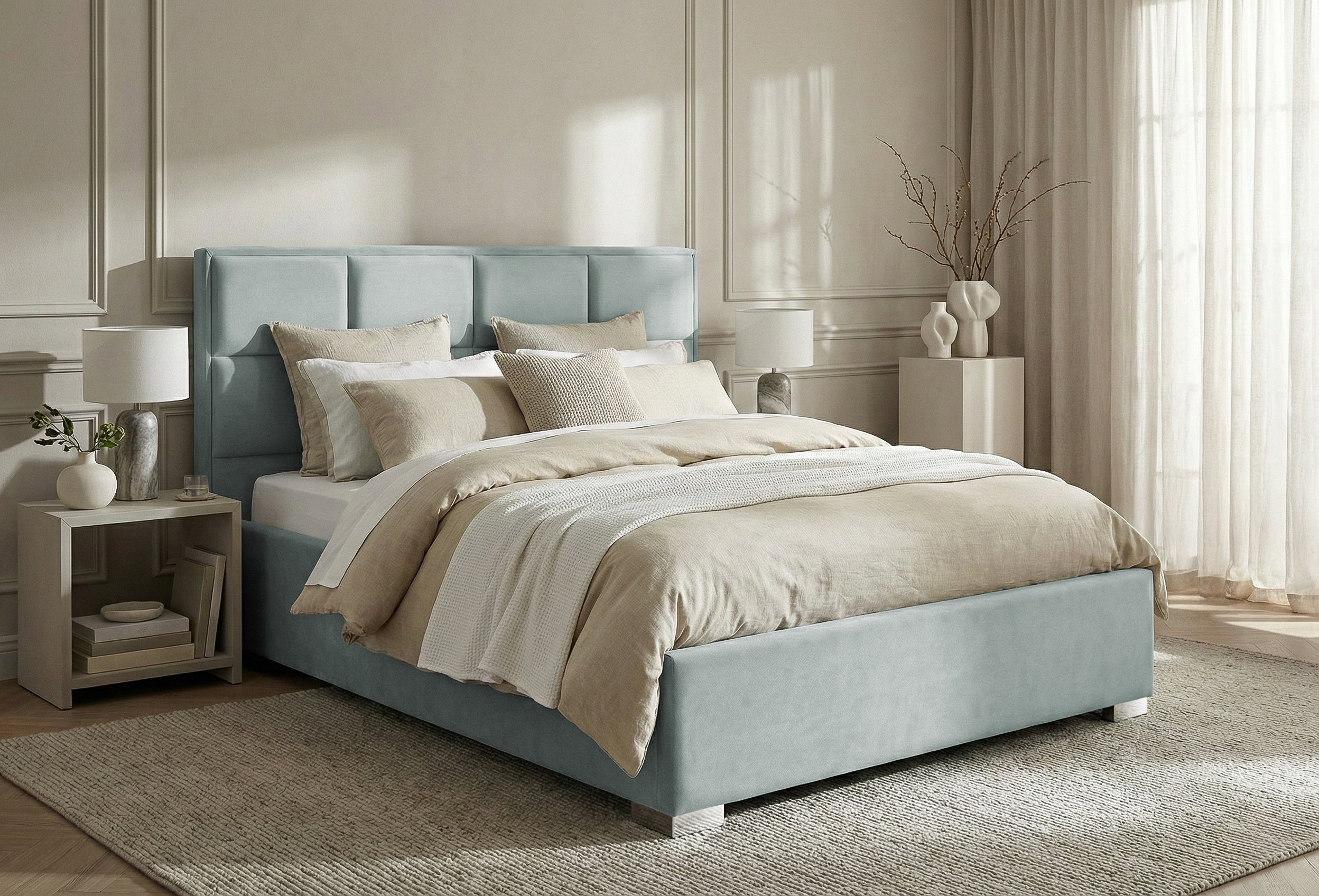 Pat Tapitat Melbourne, cu Lada Rabatabil, Menta, Prestigehome.ro, Prestige, #color_swing-menta