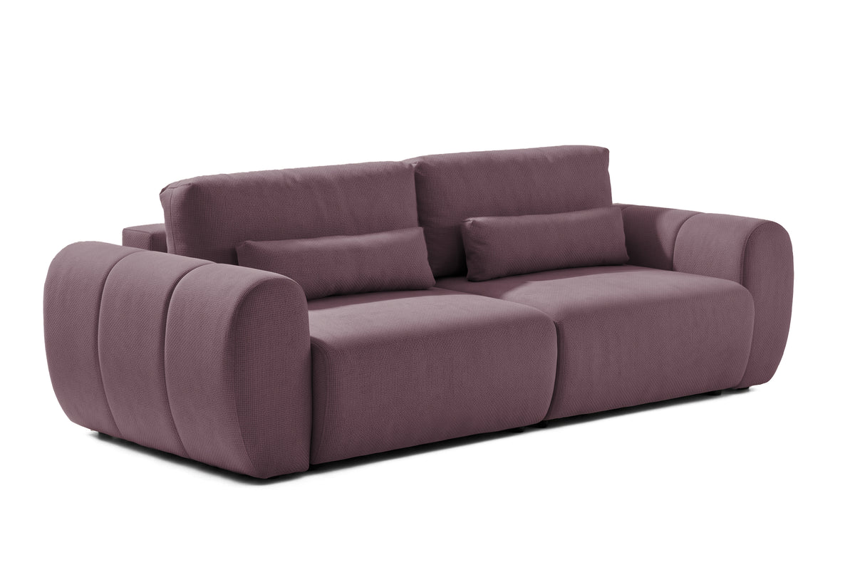 Canapea Extensibilă 3 locuri VERSA, cu 2 lăzi depozitare, 260x110x85 cm, #color_Violet-Loft