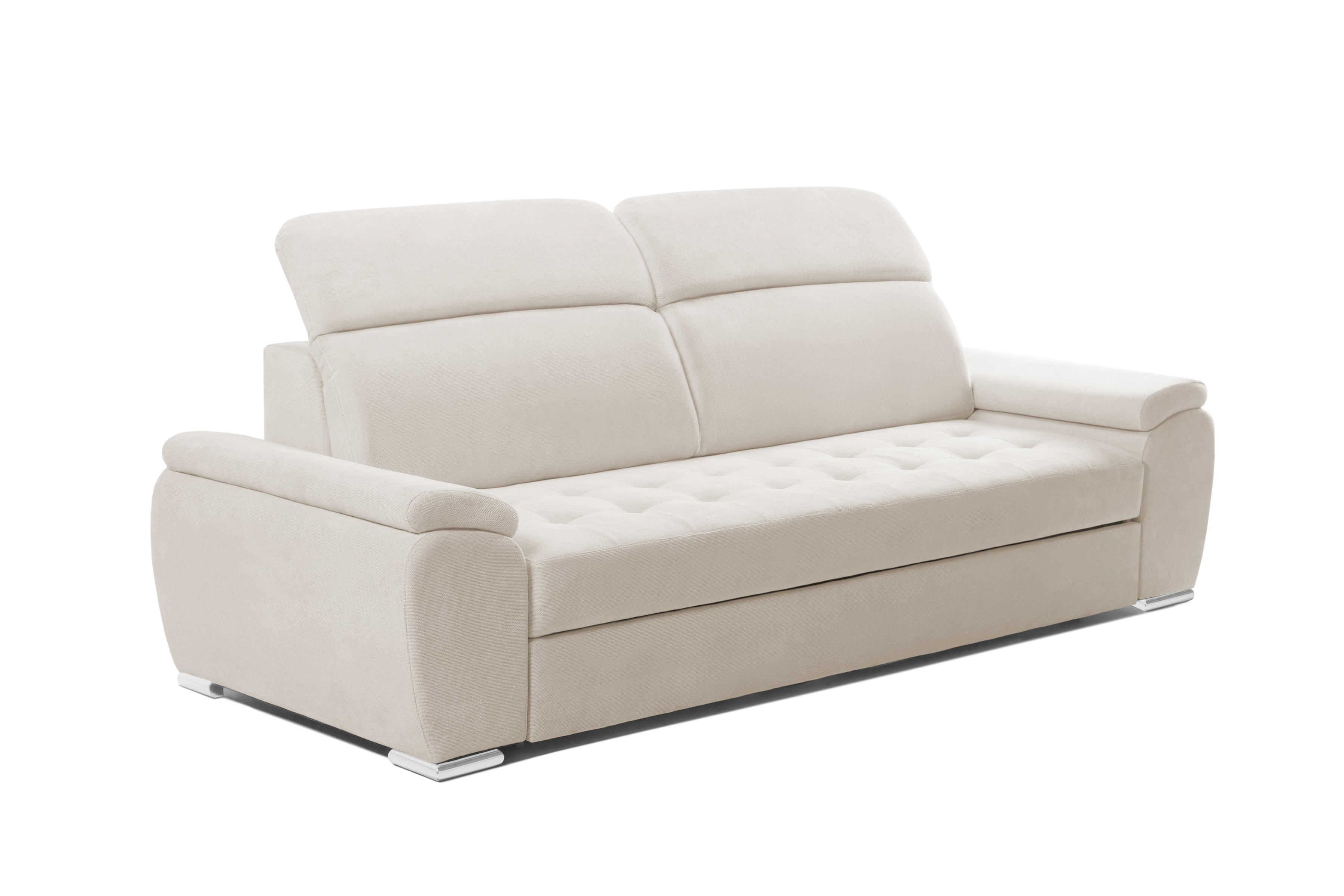 Canapea Extensibila 3 locuri TRENDY, cu tetiere, 245x105x80 cm,  Prestigehome.ro - Canapea 3 Locuri - Prestige - #color_Crem-Memphis