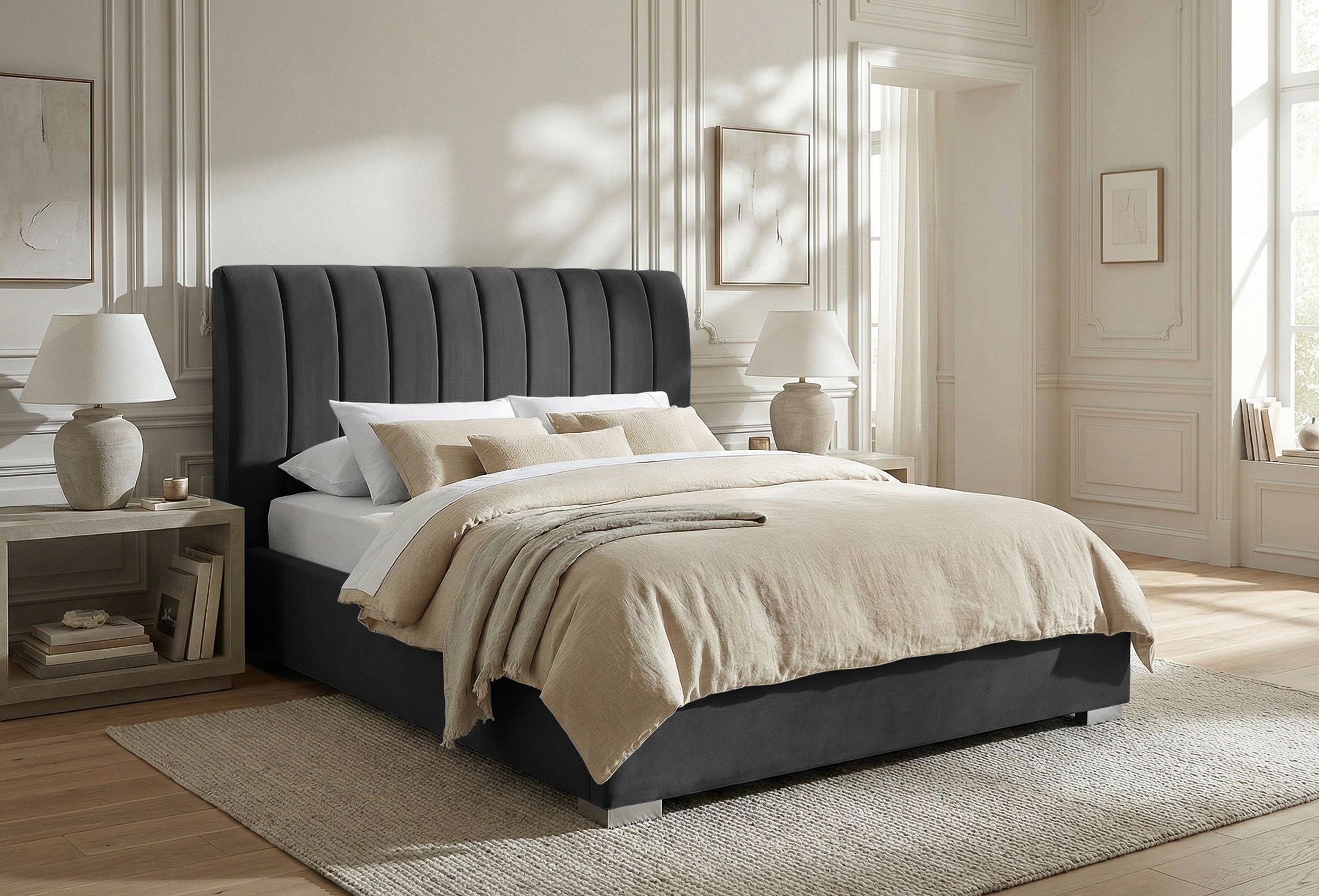 Pat Tapitat Santiago, cu Lada Rabatabil, Prestigehome.ro, Prestige, #Color_swing-antracit