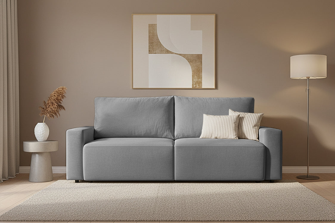 Canapea Extensibilă 3 locuri KENZO, 235x100x93 cm, #color_Gri-Cenusiu-Memphis