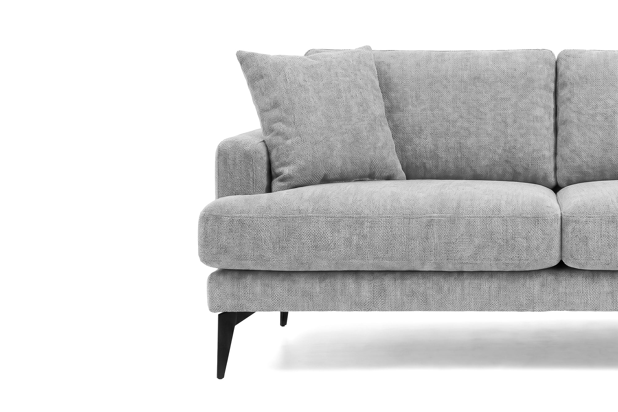 Colțar Fix AZURRO, cu ladă de depozitare, 280x90/180x85 cm - Prestigehome.ro - Colțar - Prestige #color_Gri-Argintiu-Mystery