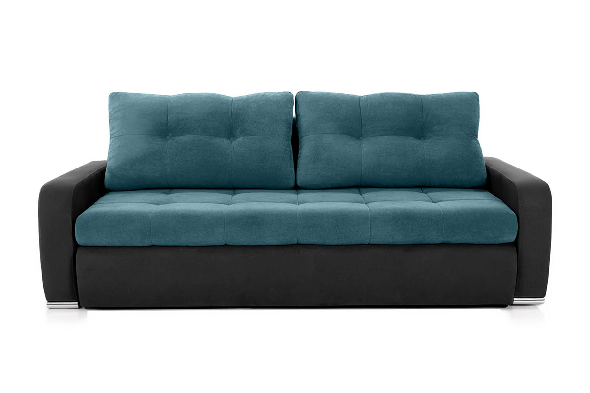 Canapea Extensibilă 3 locuri  VENETIA, cu ladă de depozitare, 220x100x90 cm, #color_Albastru-Verzui-Gri-Inchis-Enjoy