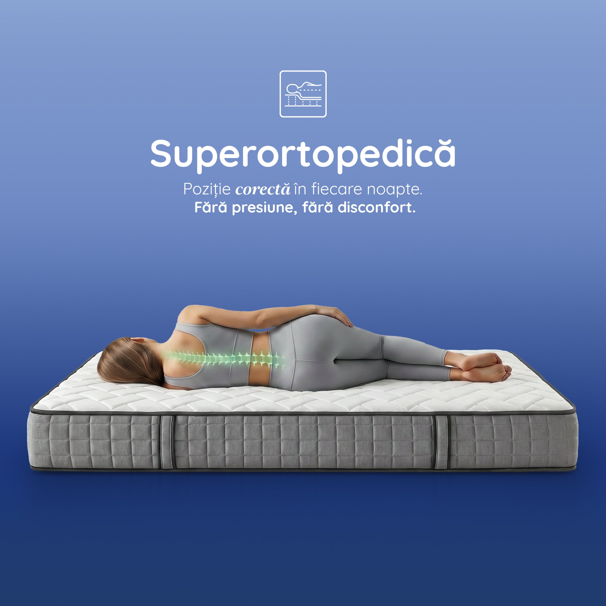 Saltea SAPPHIRE PLUS, 14+5 Memory Ortopedica, PrestigeHome