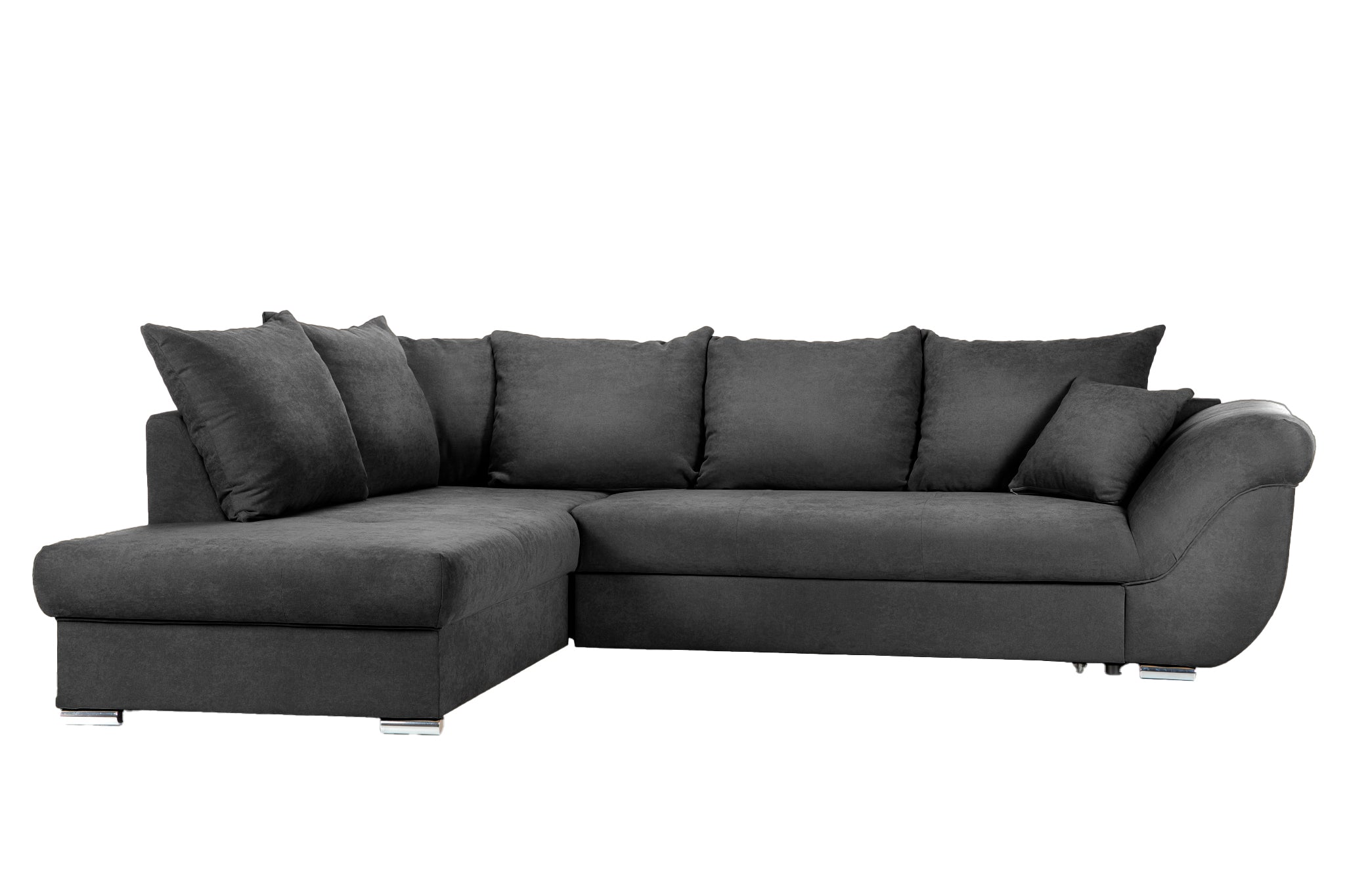 Colțar Extensibil SANTOS, variante stânga/dreapta, 295x215x80 cm, Prestigehome.ro, #color_gri-inchis-enjoy