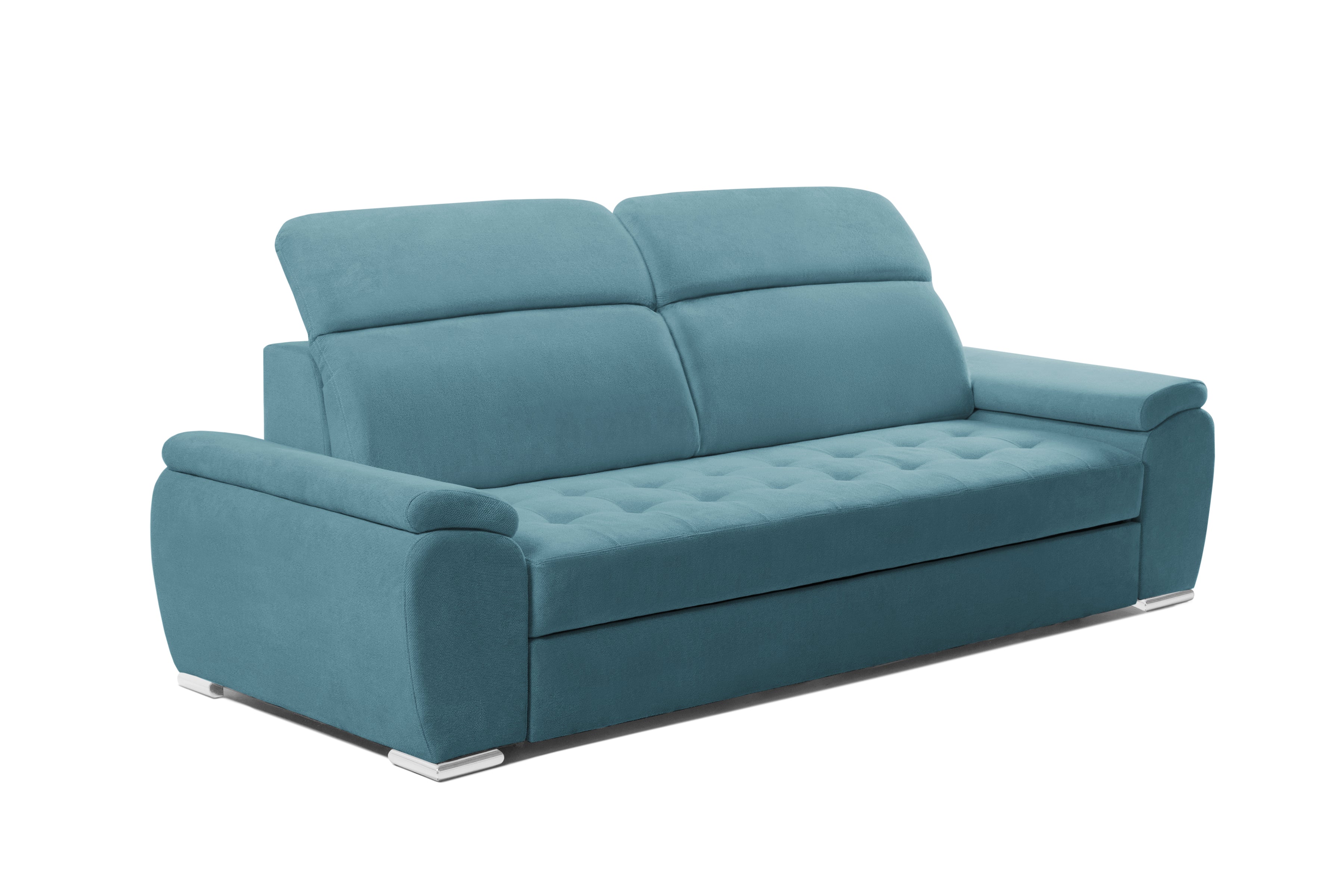 Canapea Extensibila 3 locuri TRENDY, cu tetiere, 245x105x80 cm,  Prestigehome.ro - Canapea 3 Locuri - Prestige - #color_Albastru-Memphis