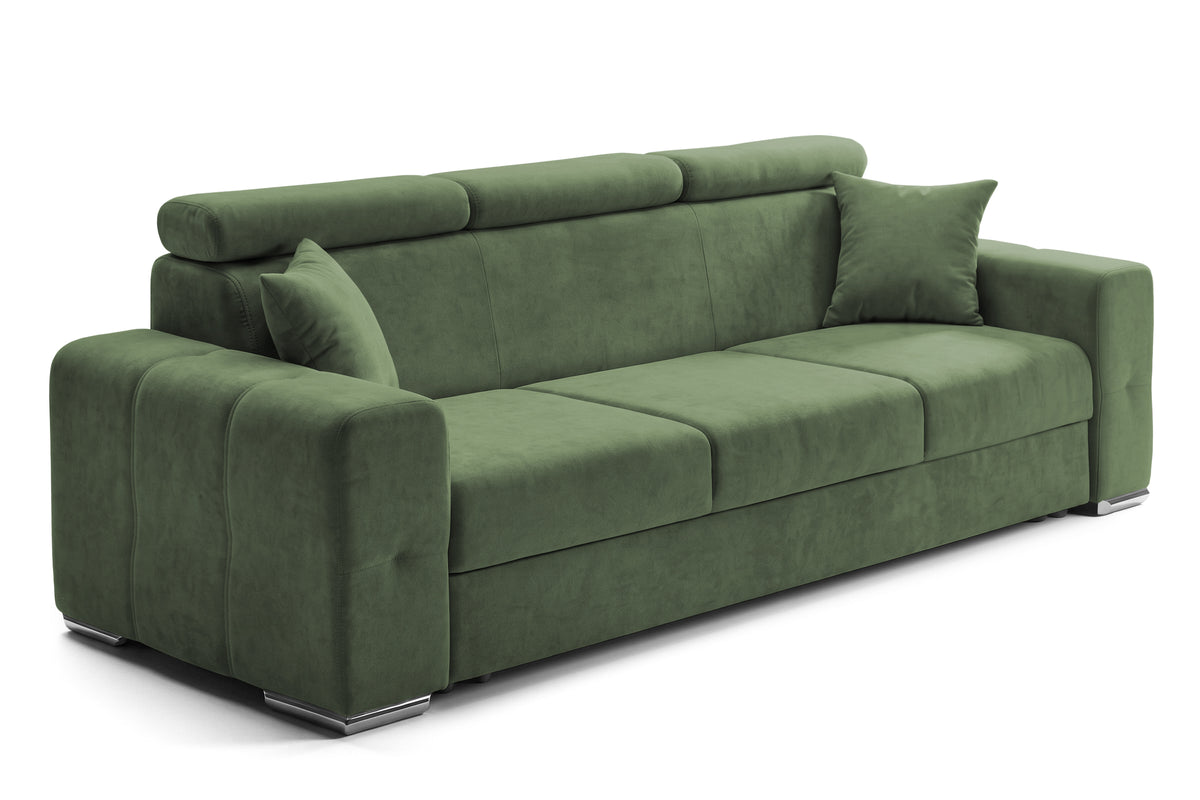 Coltar Extensibil BELLAGIO, sezlong interschimbabil, cu lada de depozitare, cu tetiere, 275x170x85 cm - Prestigehome.ro - Coltare - Prestige - #color_Verde-Enjoy