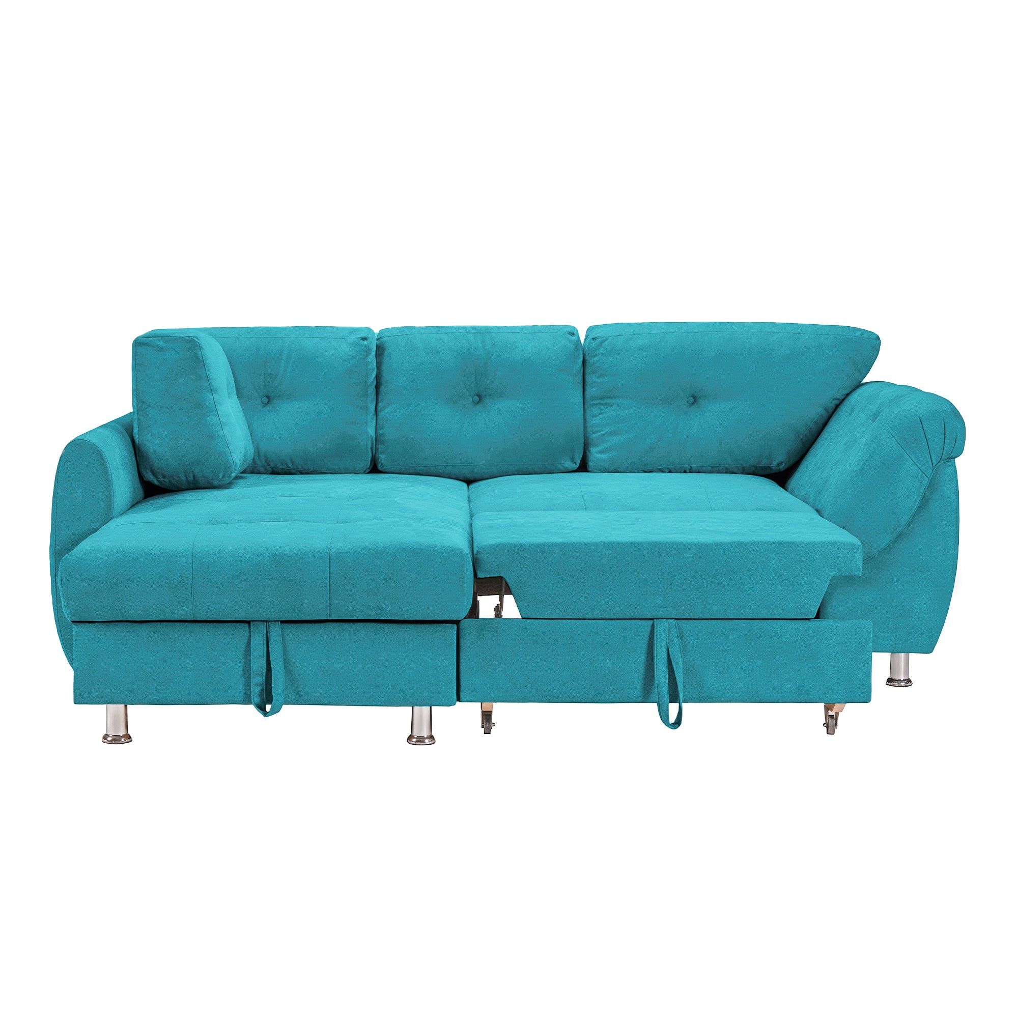 Coltar Extensibil MERLIN, cu lada depozitare, 230 x 190 x 93 cm, Prestigehome, #color_Turcoaz-Enjoy