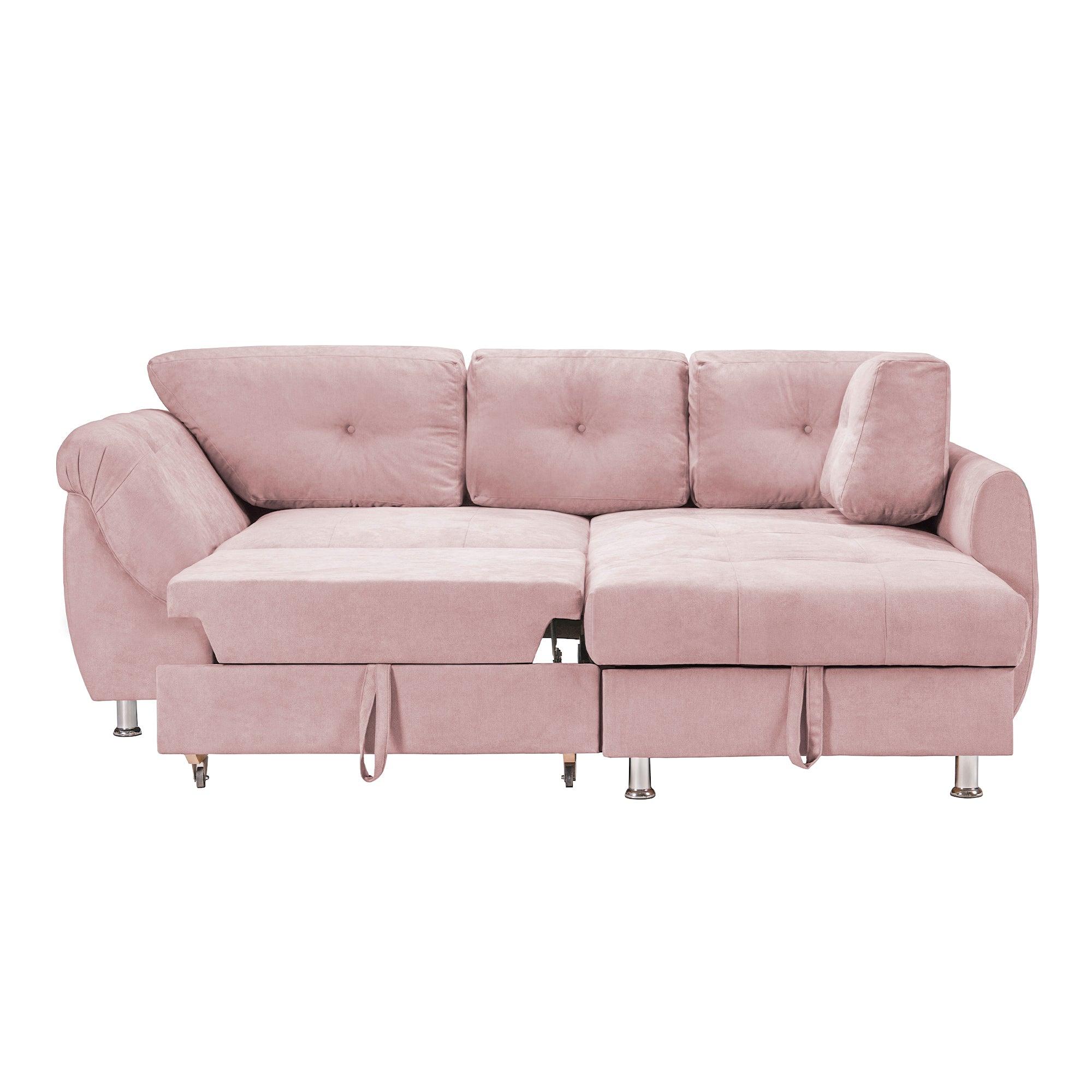 Coltar Extensibil MERLIN, cu lada depozitare, 230 x 190 x 93 cm, Prestigehome, #color_Roz-Flamingo-Enjoy