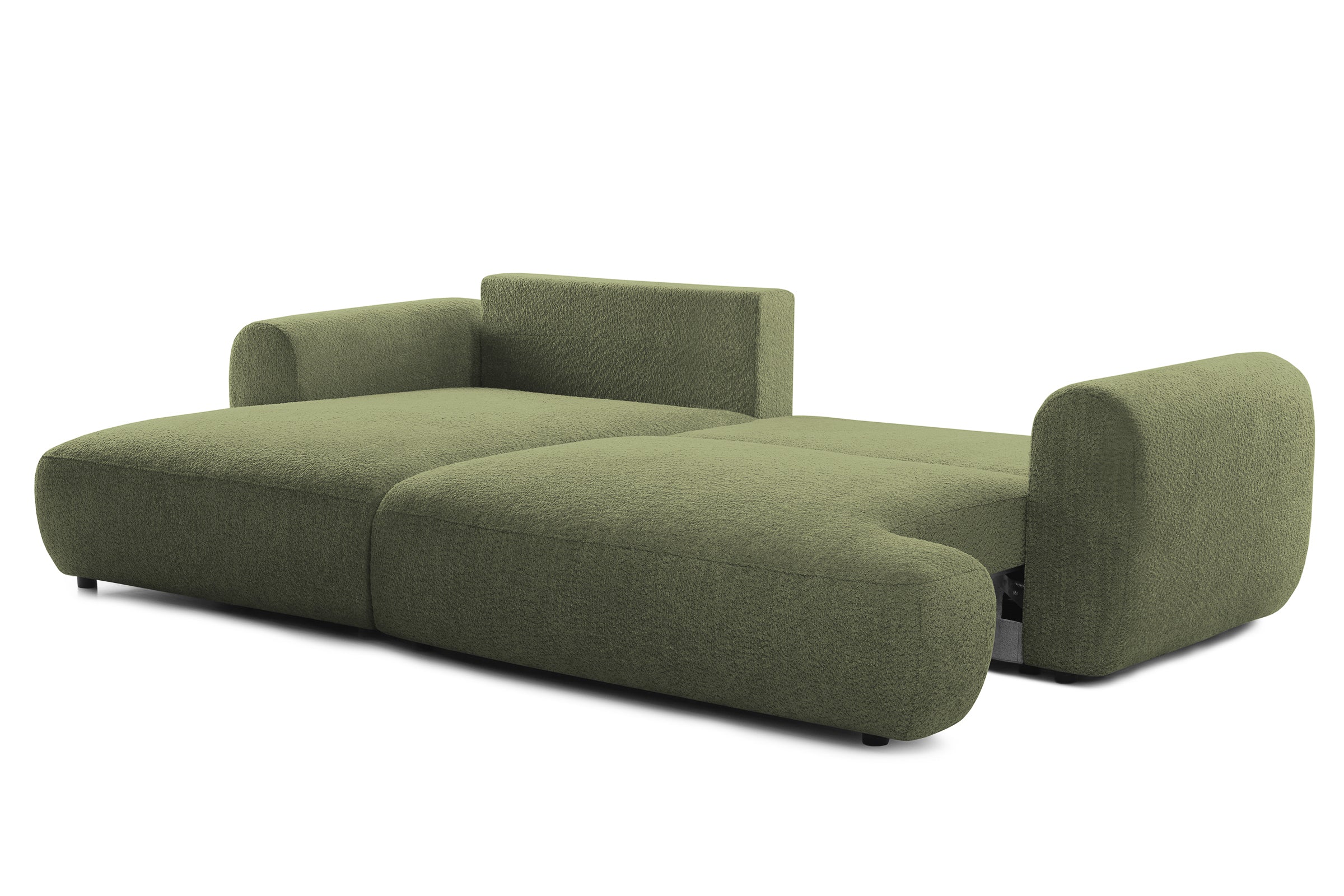 Colțar Extensibil 3 locuri NOA, cu ladă de depozitare, 270x155x80 cm, #color_Verde-Anthology