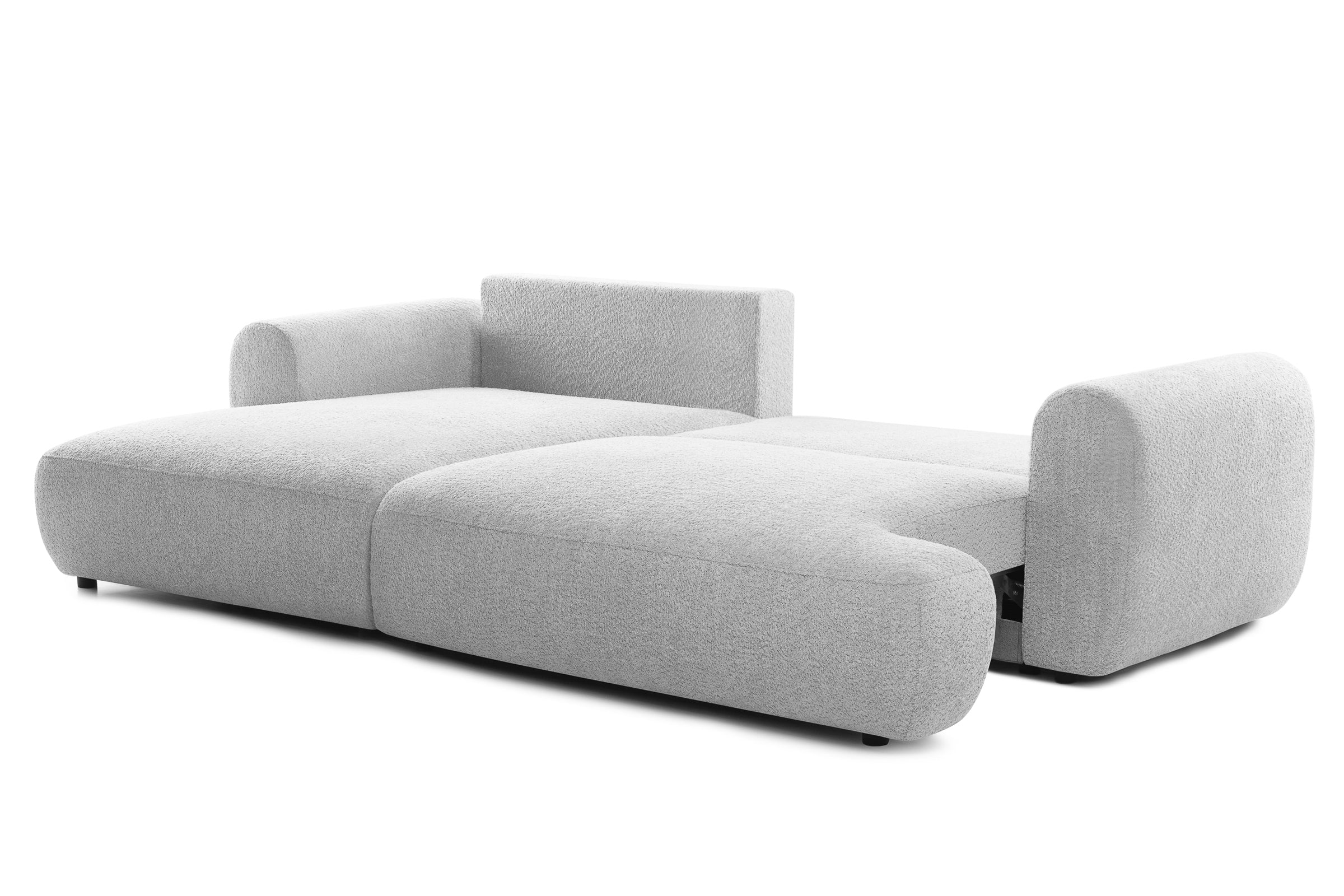 Colțar Extensibil 3 locuri NOA, cu ladă de depozitare, 270x155x80 cm, #color_Gri-Argintiu-Anthology