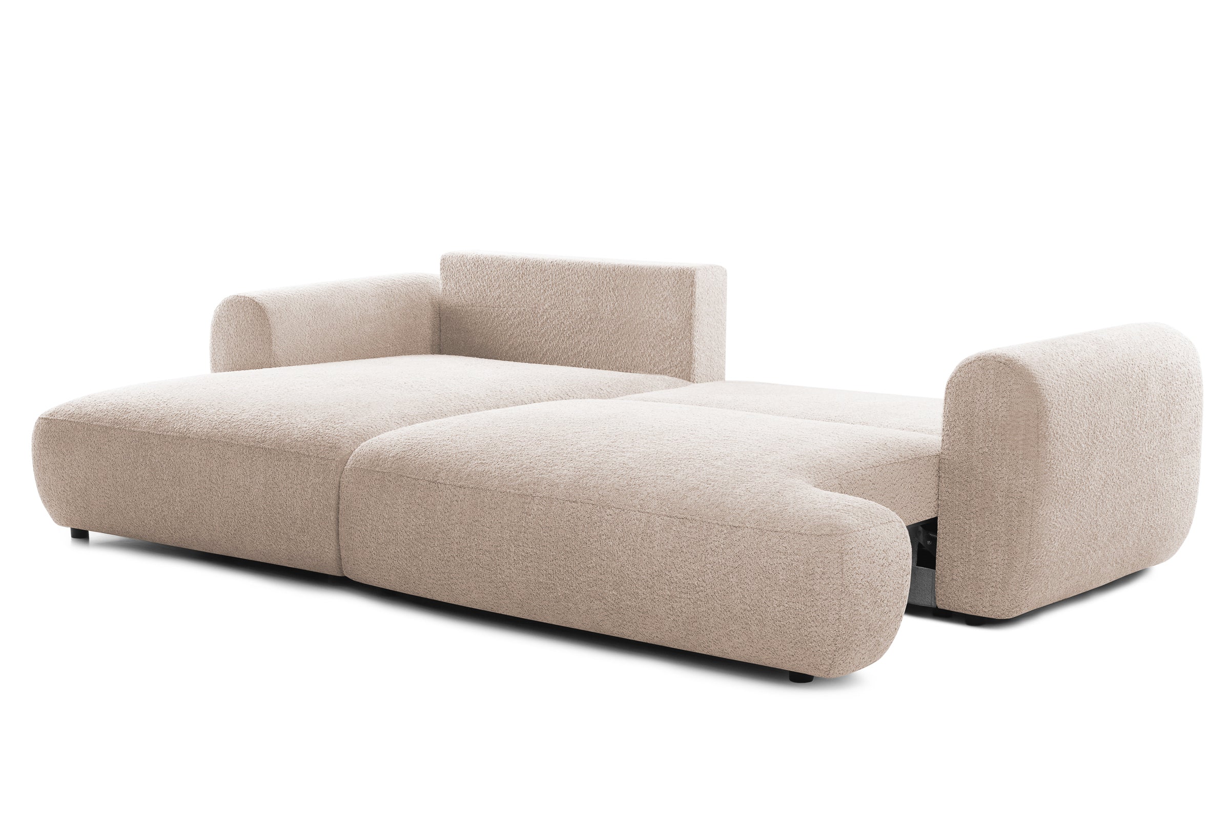 Colțar Extensibil 3 locuri NOA, cu ladă de depozitare, 270x155x80 cm, #color_Bej-Anthology