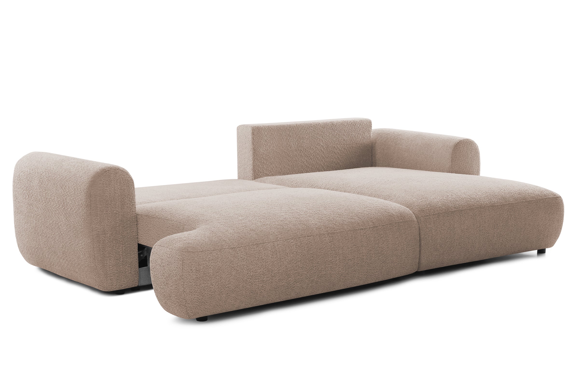 Colțar Extensibil 3 locuri NOA, cu ladă de depozitare, 270x155x80 cm, #color_Crem-Anthology