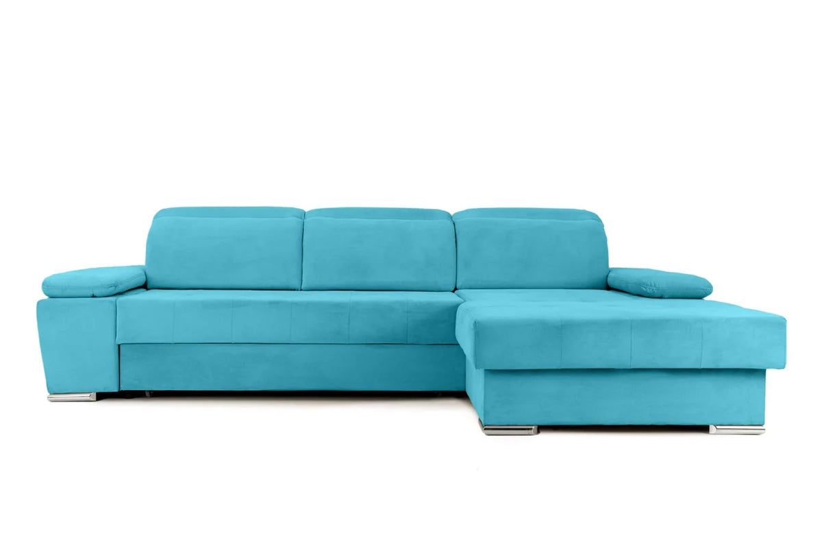 Colțar Extensibil TRENDY, cu ladă de depozitare, cu tetiere reglabile, variante stânga/dreapta 295x170x105 cm - Outlet