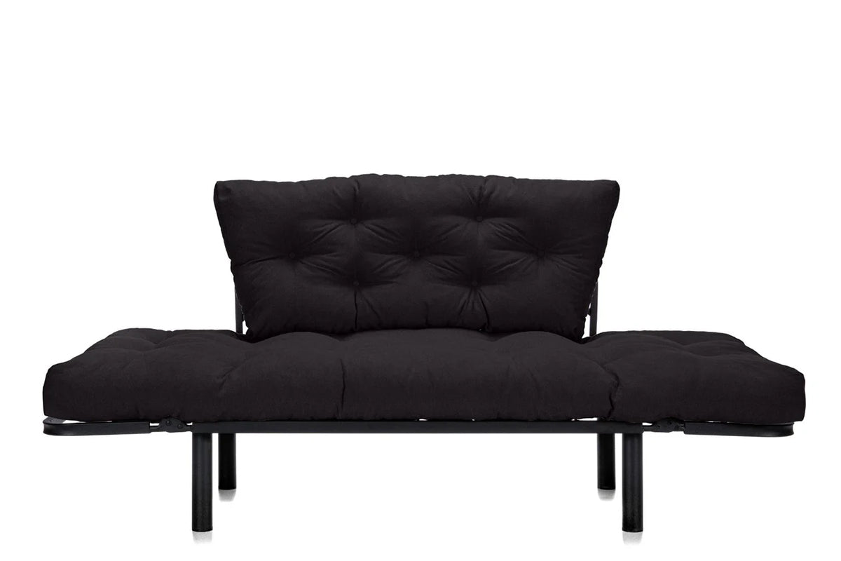 Canapea Extensibila 2 locuri SUNNY, pentru terasa, 155X70X85 cm,  prestigehome.ro, Prestige Home, Prestige, balcon, gradina mobila, #color_negru-enjoy