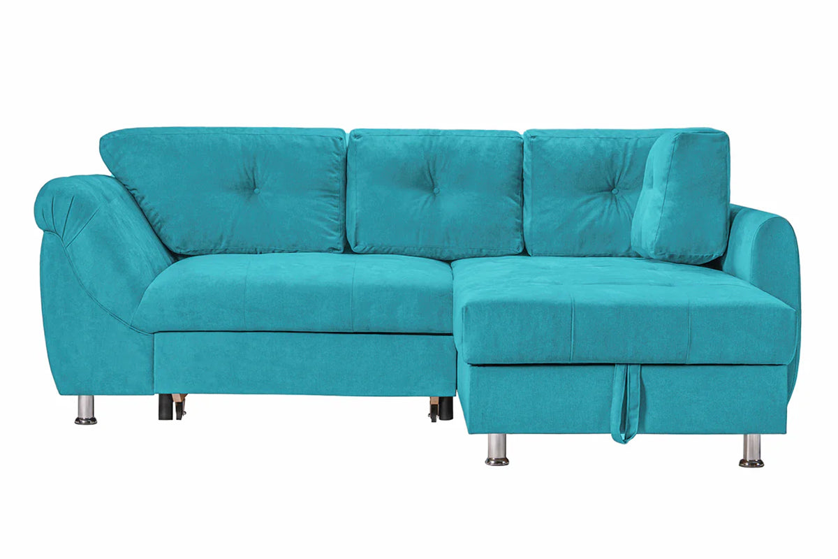 Coltar Extensibil MERLIN, cu lada depozitare, 230 x 190 x 93 cm, Prestigehome, #color_Turcoaz-Enjoy