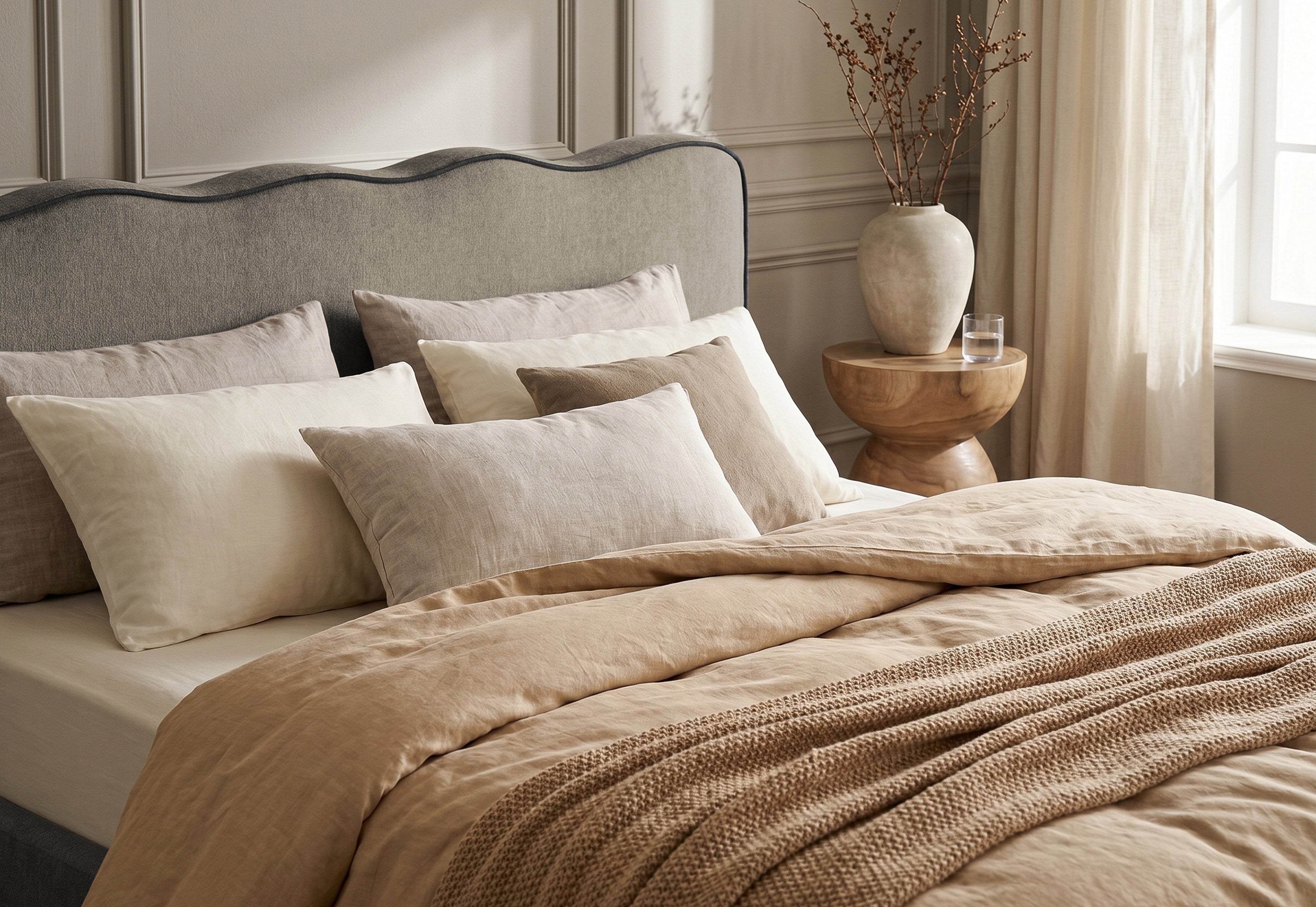 Pat Tapițat KESINGTON, cu somieră rabatabilă și ladă de depozitare, #color_Gri-Inchis-Loft