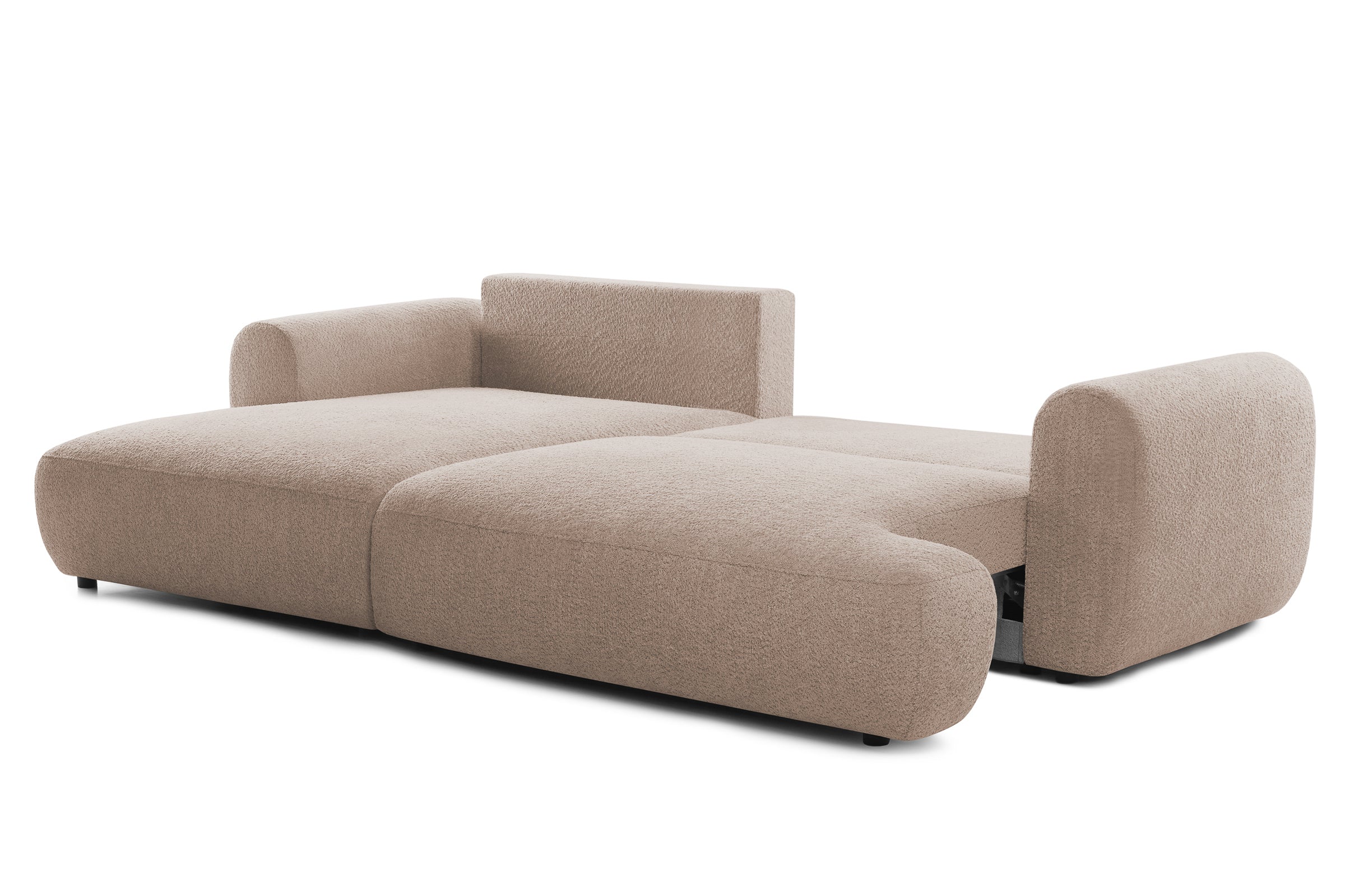Colțar Extensibil 3 locuri NOA, cu ladă de depozitare, 270x155x80 cm, #color_Crem-Anthology