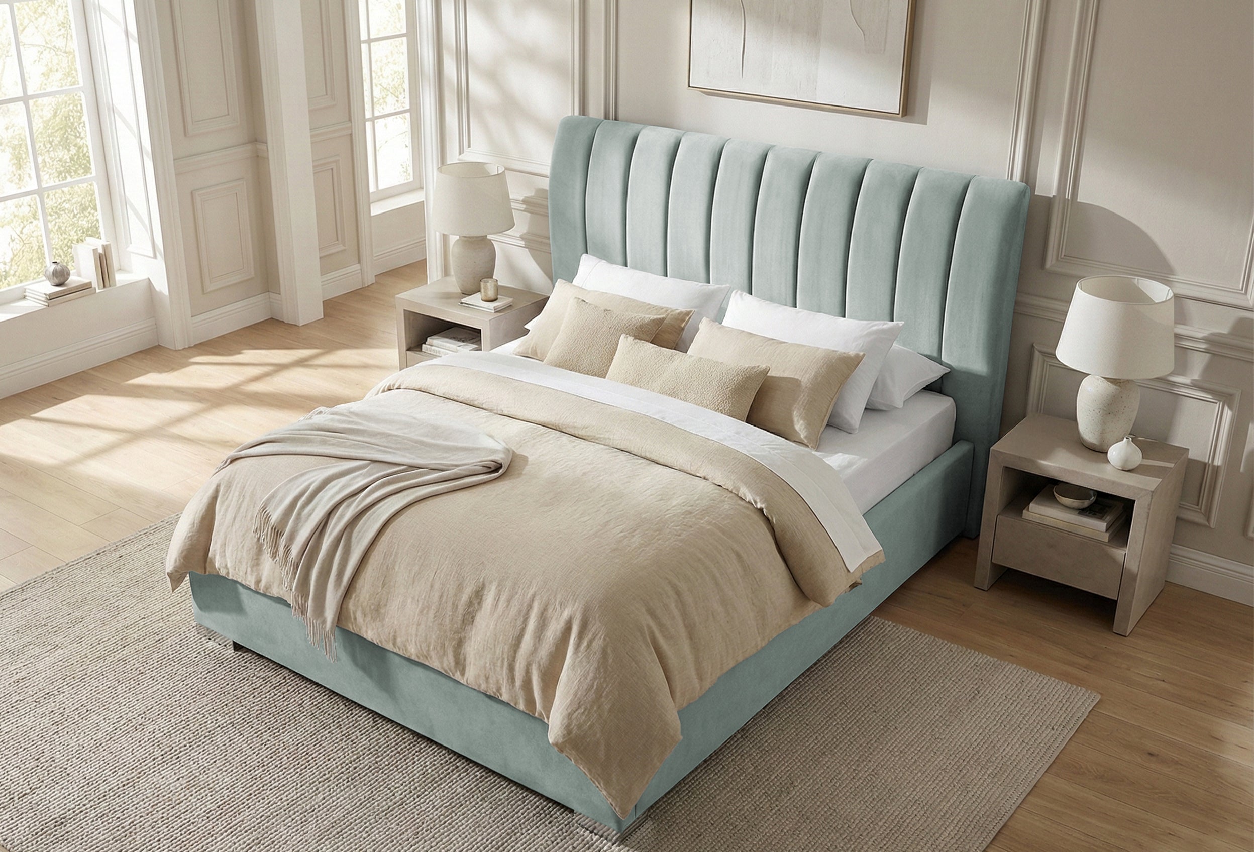 Pat Tapitat Santiago, cu Lada Rabatabil, Verde-Smarald, Prestigehome.ro, Prestige, #Color_swing-menta