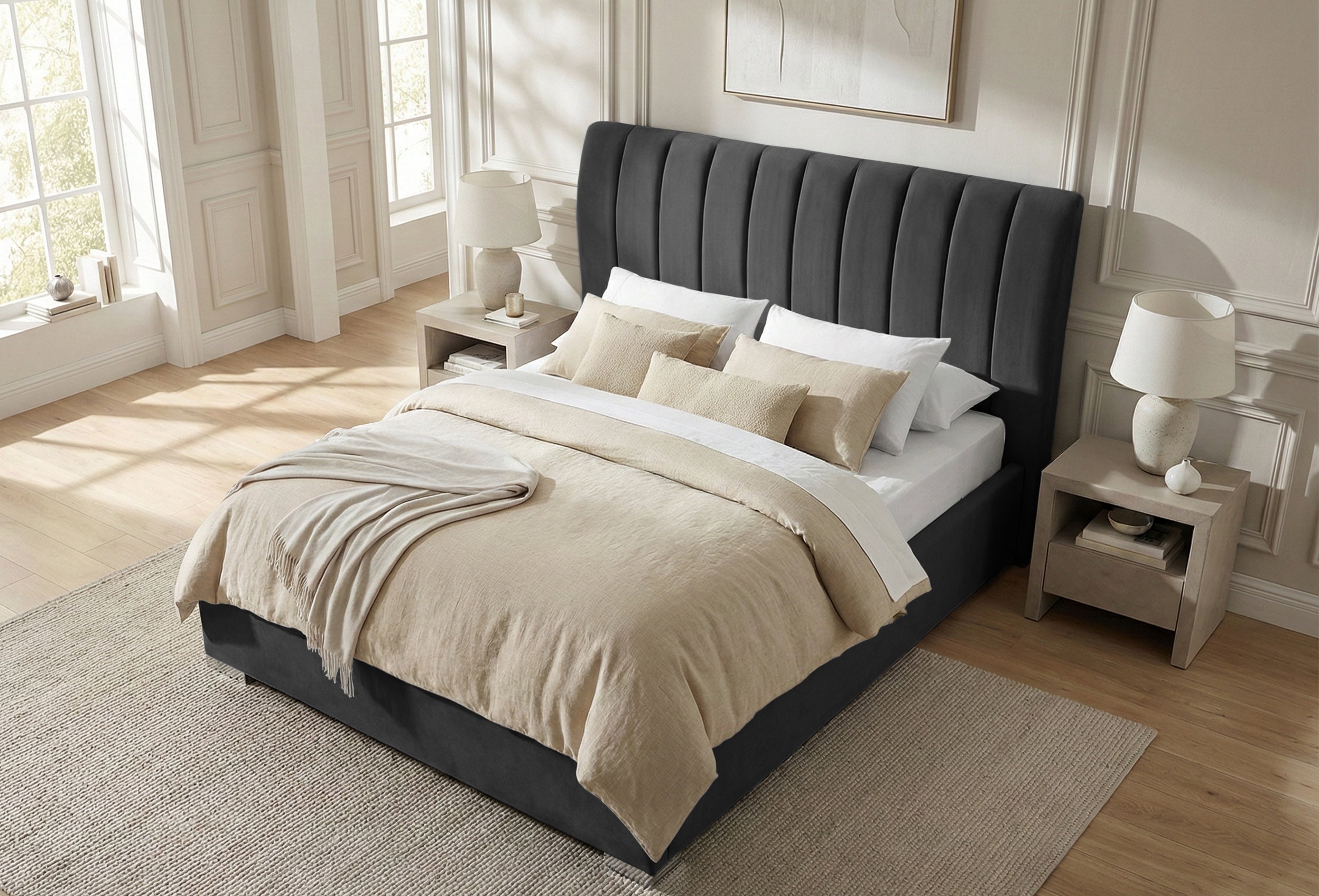 Pat Tapitat Santiago, cu Lada Rabatabil, Prestigehome.ro, Prestige, #Color_swing-antracit