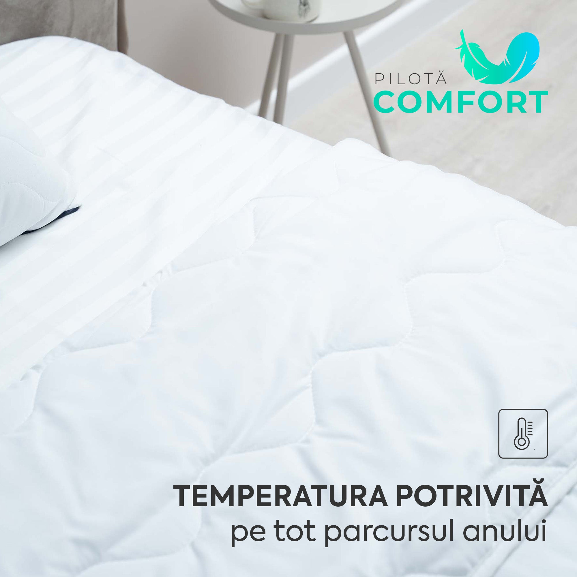 Pilotă Comfort cu microfibră, husă microfibră, 140x200 cm