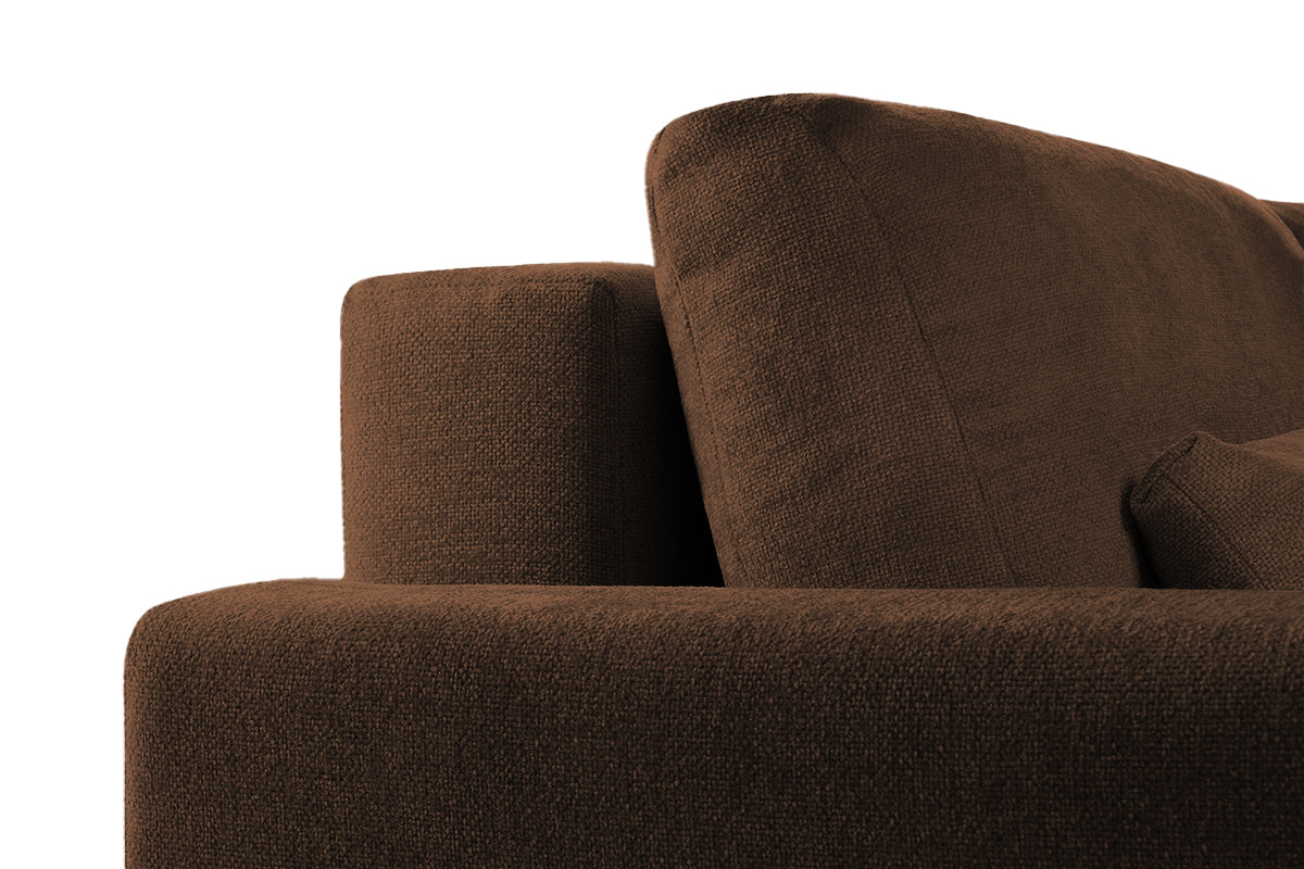 Canapea Extensibilă 3 locuri TIVOLI, cu ladă depozitare, 240x105x95 cm, Maro - Outlet