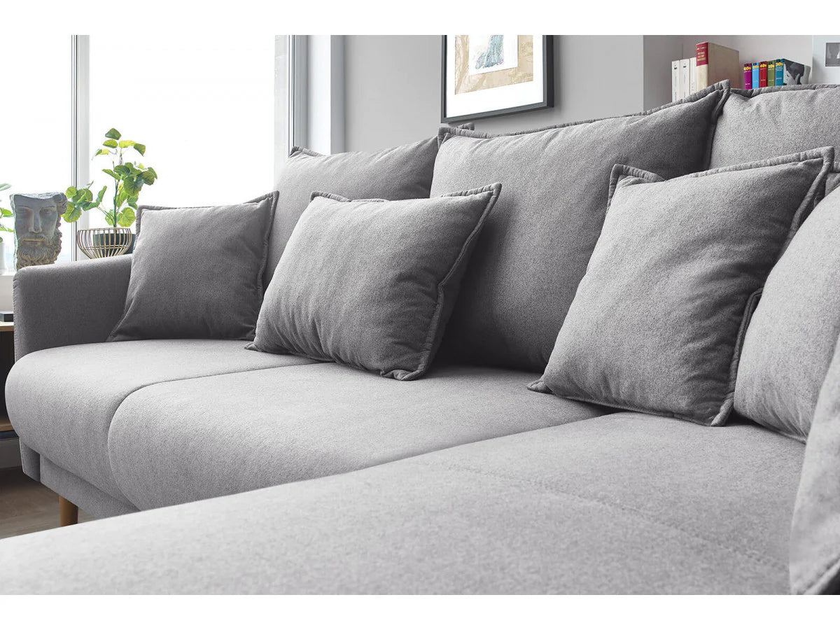Colțar Extensibil JULIET, cu ladă de depozitare, variante stânga/dreapta, 240x166x95 cm - Prestigehome.ro - Canapea - Prestige #color_Gri-Deschis-Loft