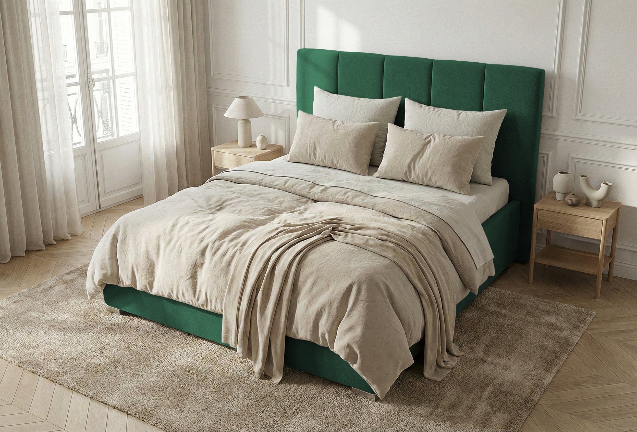 Pat Tapitat Luna, cu Lada Rabatabil, Prestigehome.ro, Prestige, #color_swing-verde