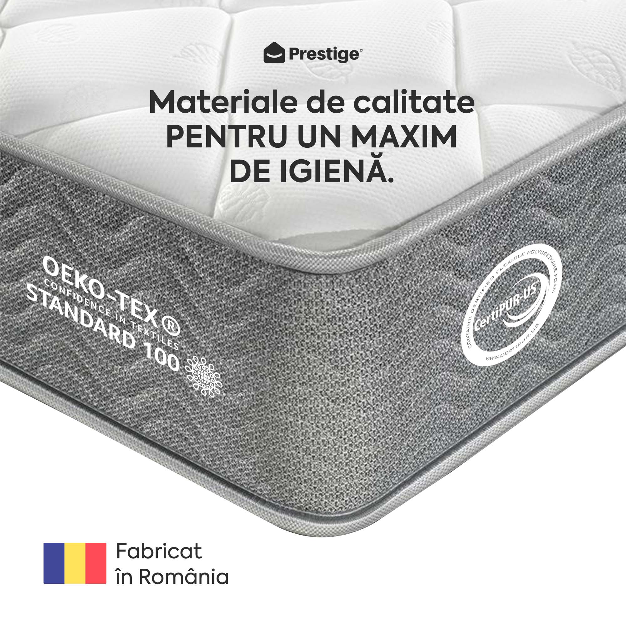 【hy100602】socph bed double Saltea HYBRID, 7 zone de confort, Arcuri Individuale, husă antibacteri