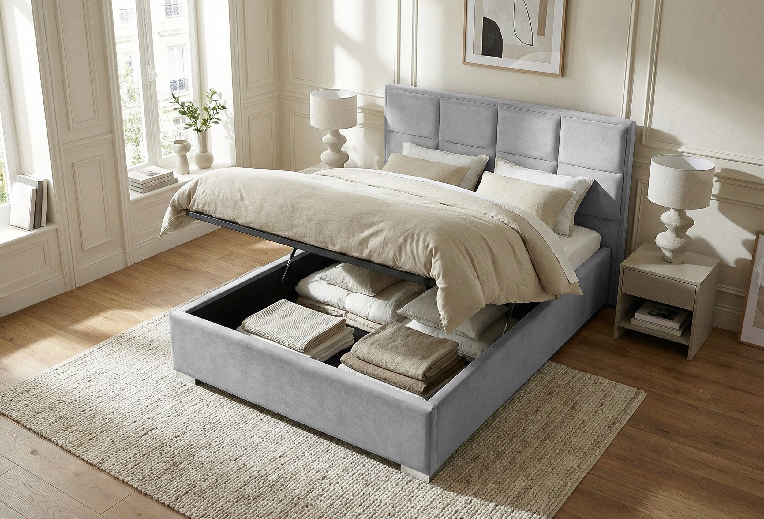 Pat Tapitat Melbourne, cu Lada Rabatabil, Prestigehome.ro, Prestige, #color_swing-gri